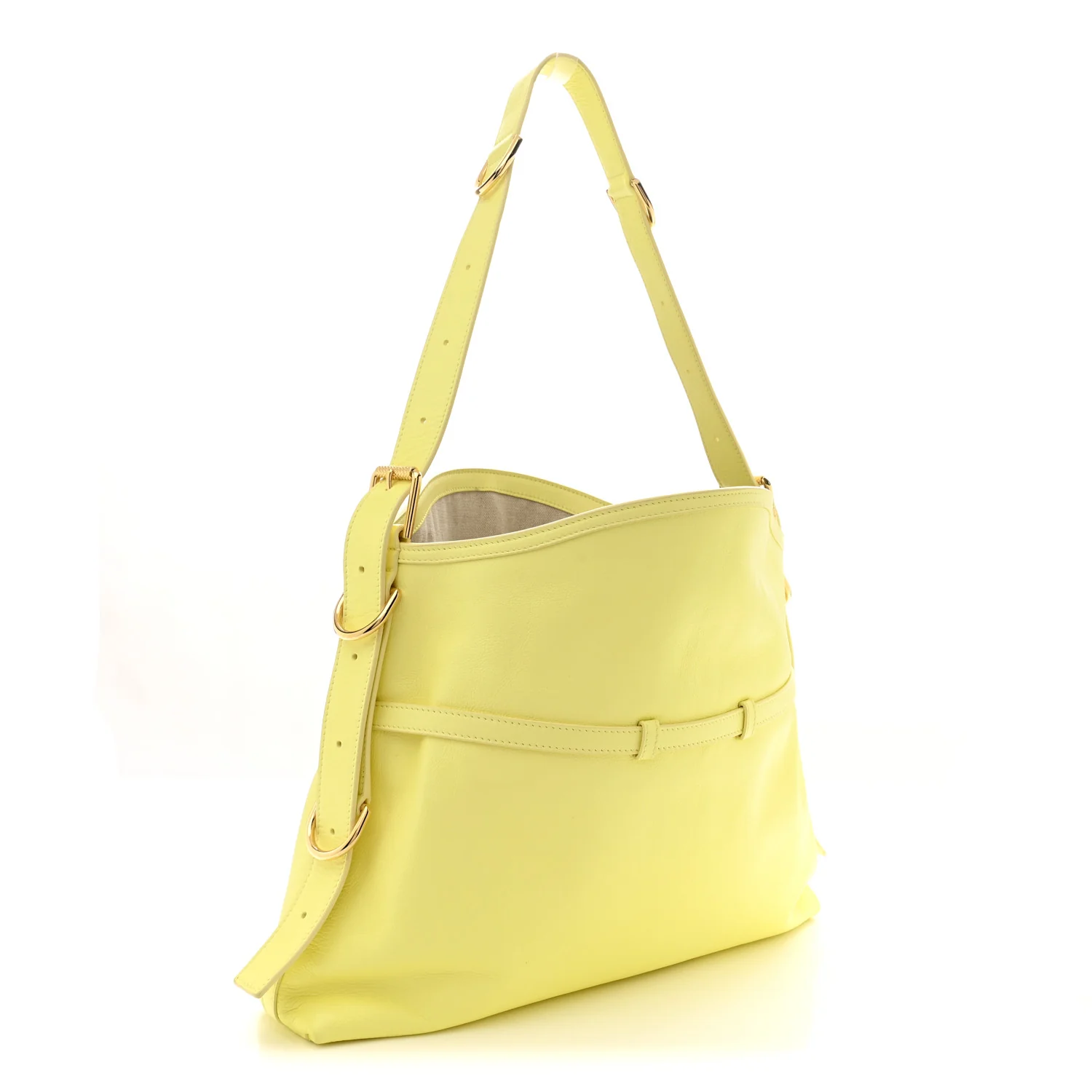 Calfskin Medium Voyou Bag Soft Yellow