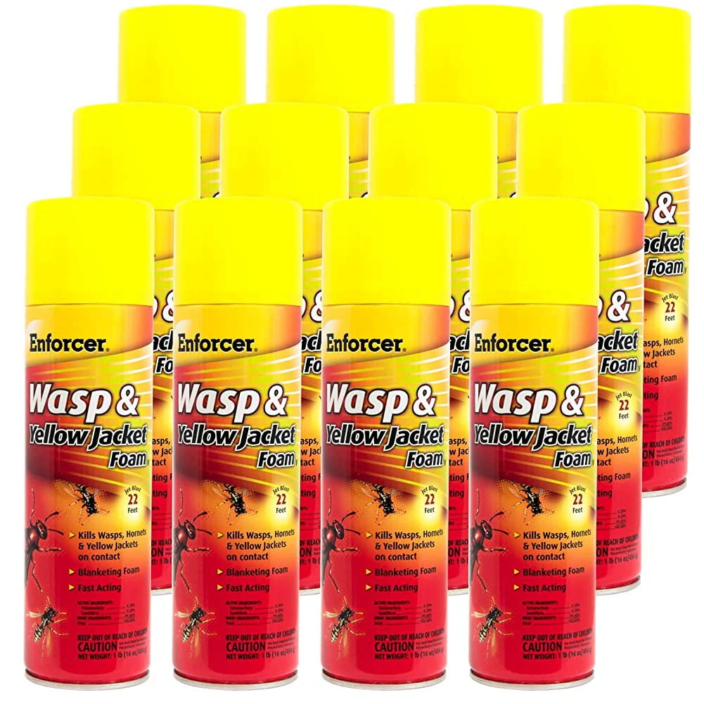 Enforcer Wasp & Yellow Jacket Foam Spray FWH16, 16 oz Can