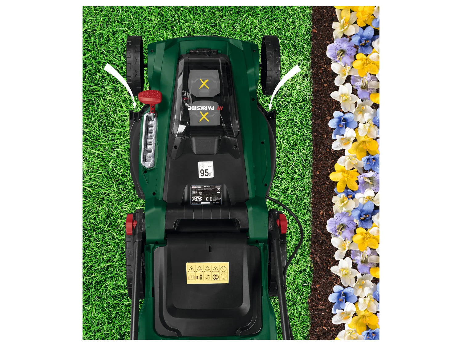 Tondeuse à gazon sans fil PARKSIDE 40 V PRMA 40-Li C1 sans batterie ni chargeur