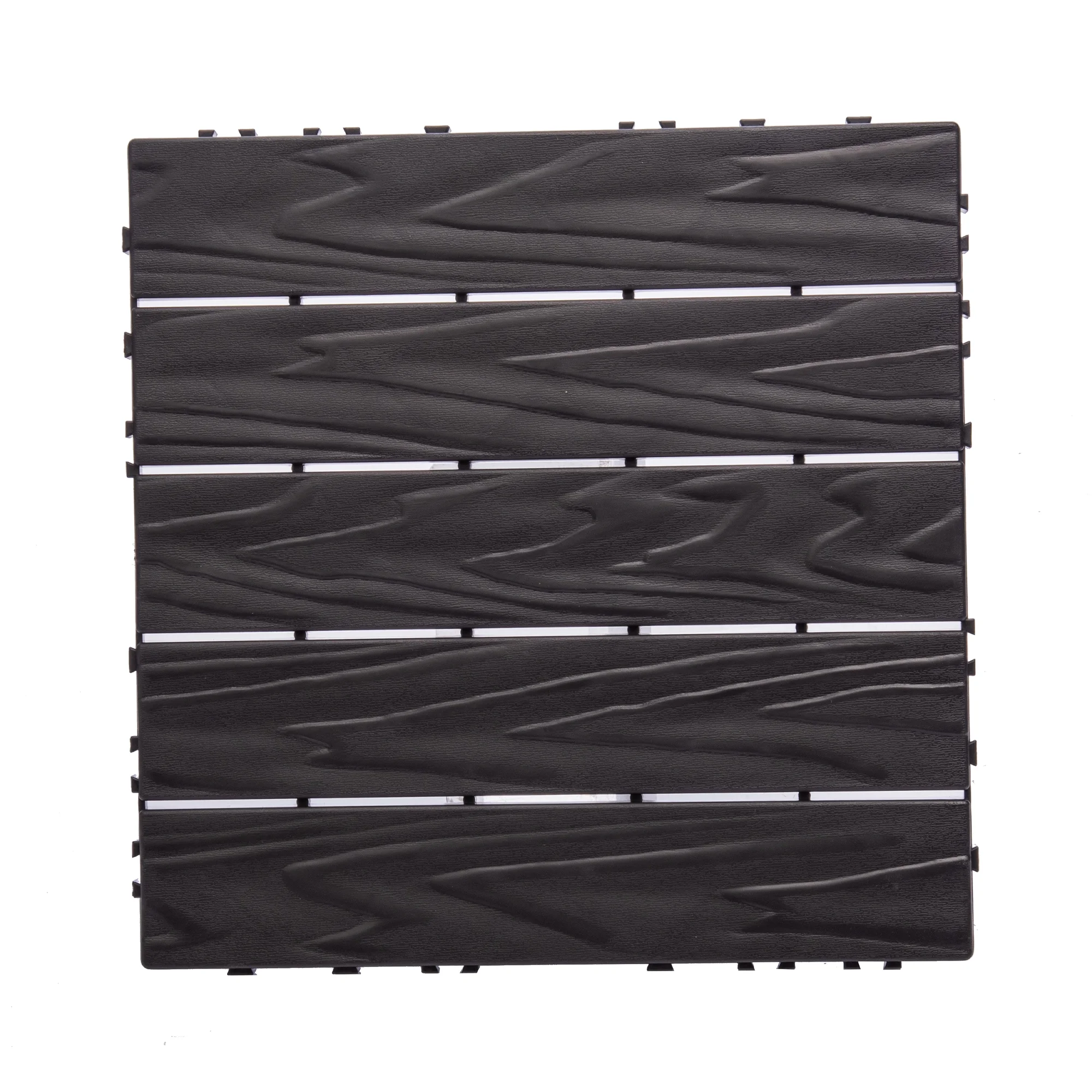 76-Pack Plastic Interlocking Deck Tiles 68.80 Sq.Ft Outdoor Plastic Flooring Super Durable Waterproof All-Weather Indoor/Outdoor(Gray) - Image 5