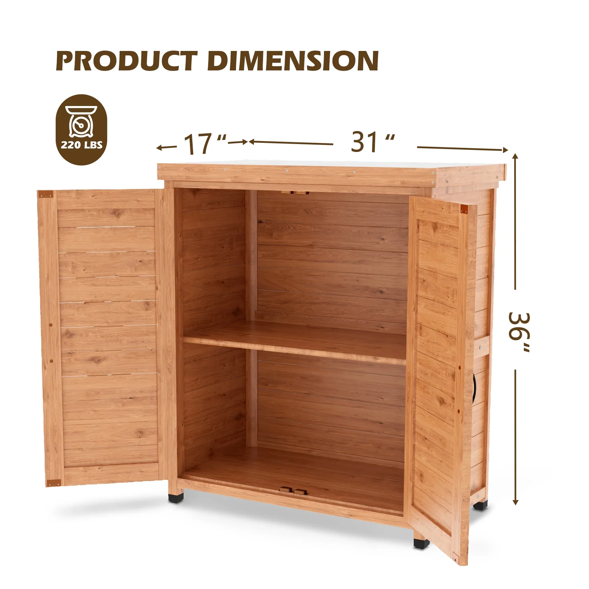 Durable Cedar Potting Bench w/ Storage Cabinet & Metal Top �C 31 Gray Outdoor Work Station for Patio, Balcony, Garden �C Weather-Resistant, Stable X-Design