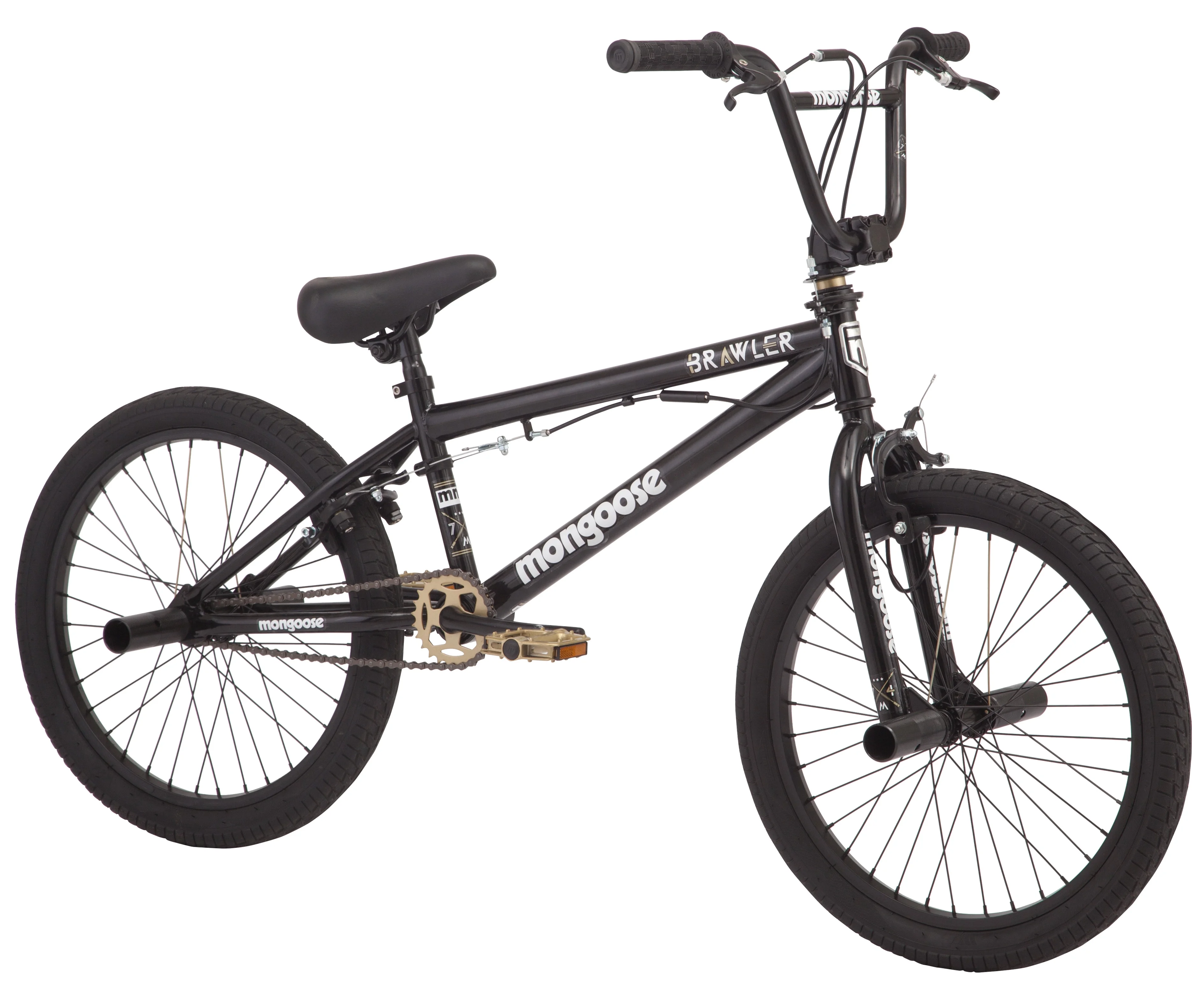 BRAWLER Boys' Freestyle BMX Bike, 20" wheels, Black - Image 7