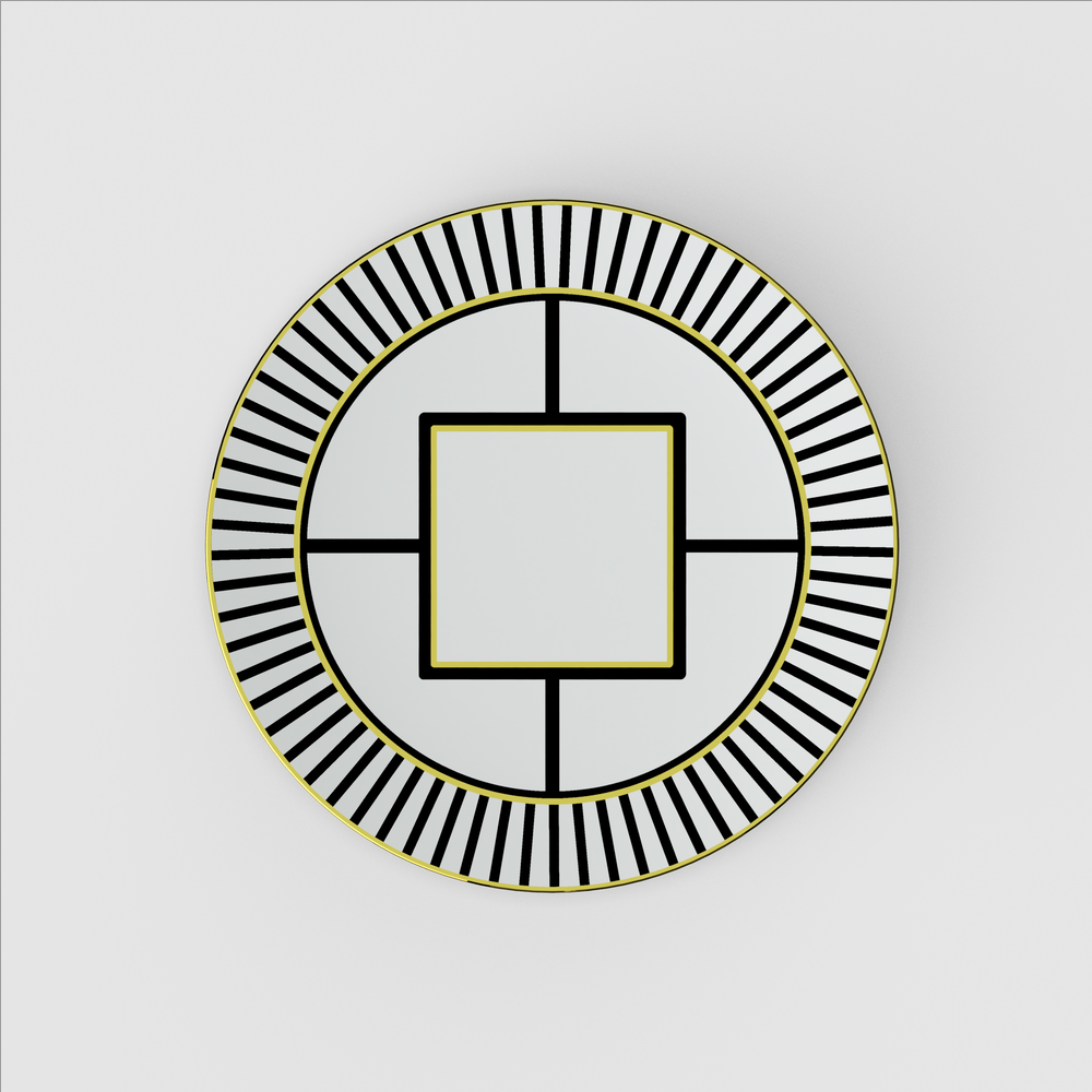 MetroChic Salad/ Dessert Plate - Multi-colored, 8.7'', Premium Bone Porcelain