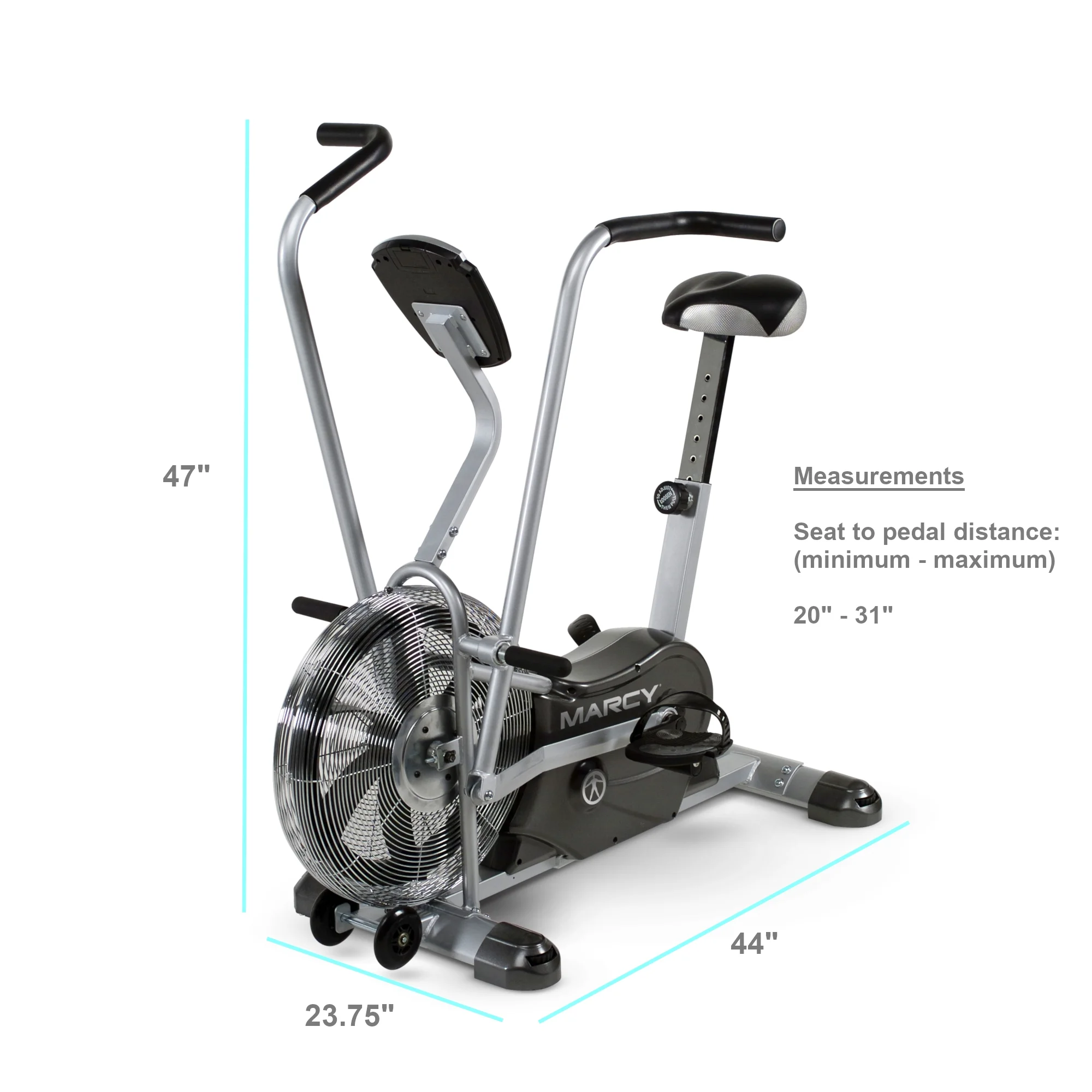 Air Cardio Fitness Training Equipment Fan Workout Bike with Exercise Arms AIR-1 - Image 10