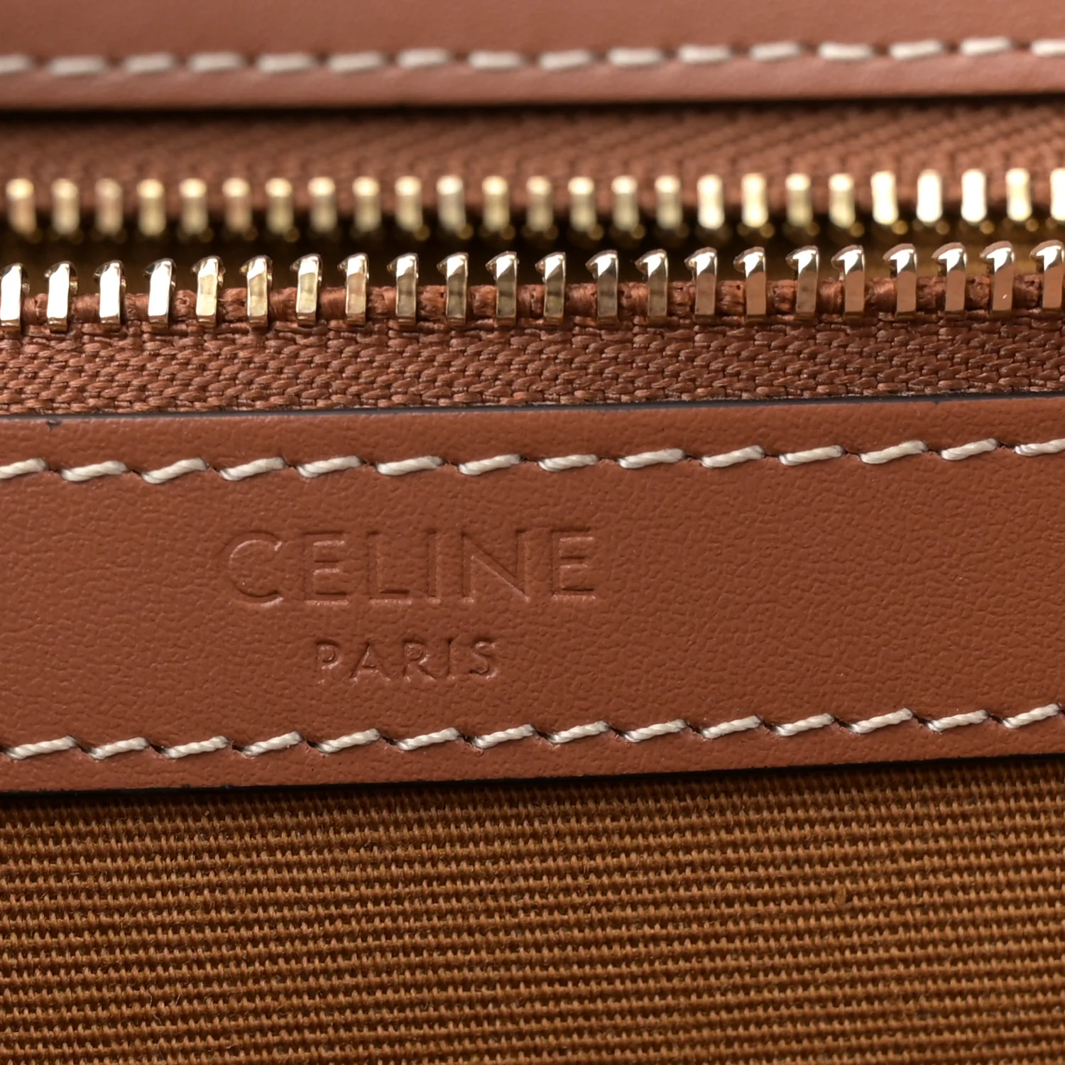 Triomphe Canvas Calfskin Medium Cabas Bag Tan
