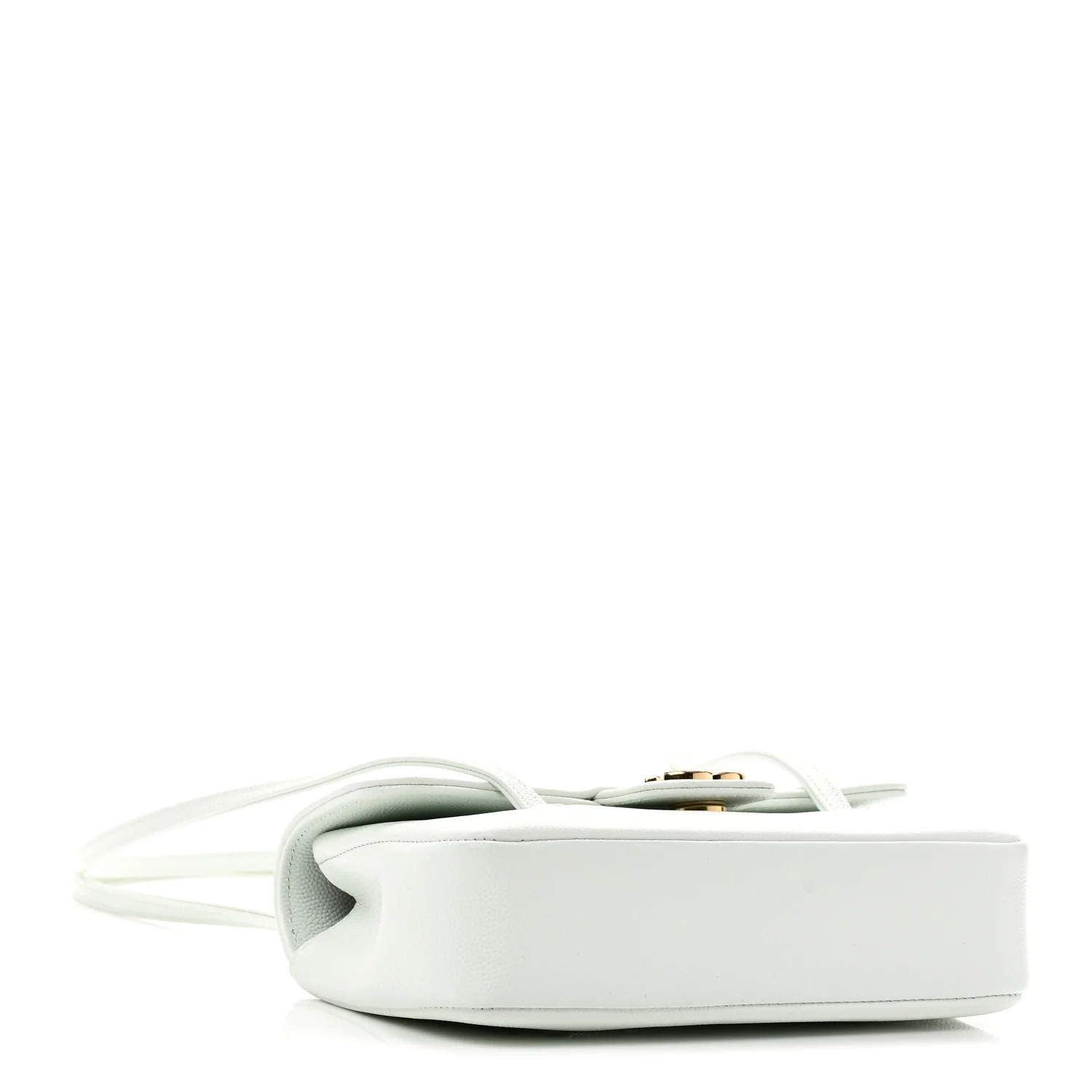 Shiny Caviar Mini Preppy Coco Shoulder Bag Light Blue