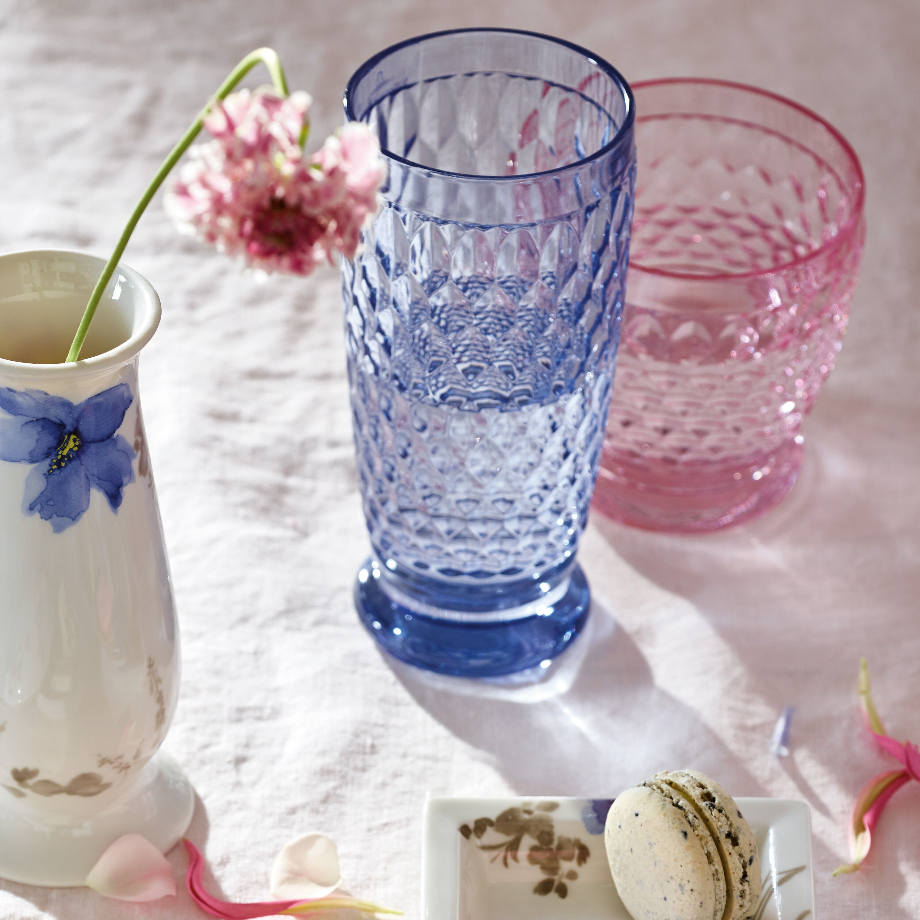 Boston Highball glass - Blue, 10.2 oz, crystal glass
