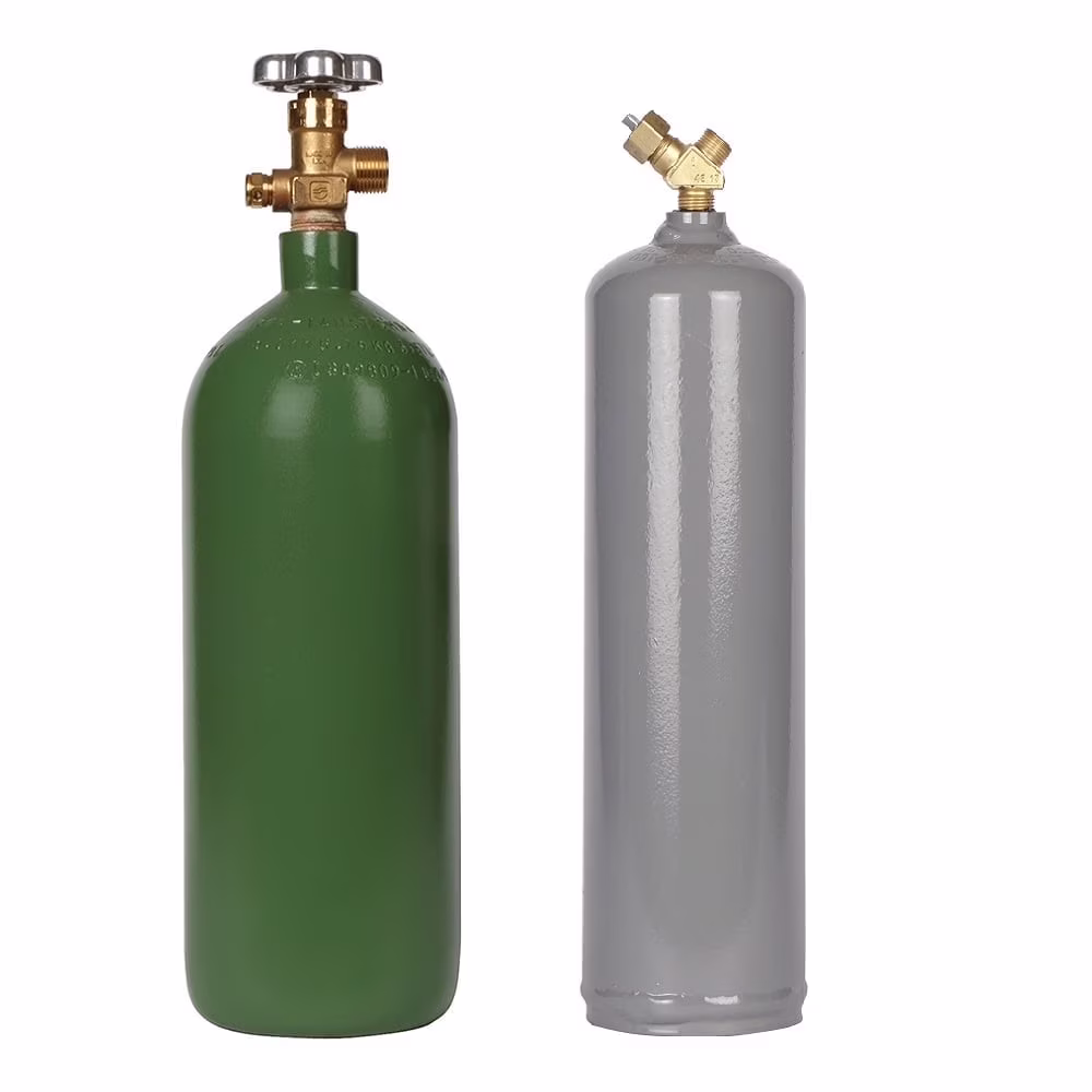 Steel Acetylene MC & 20 cu ft Steel Oxy - Acetylene Welding Cylinder Set, 10 cu ft, 2 Count