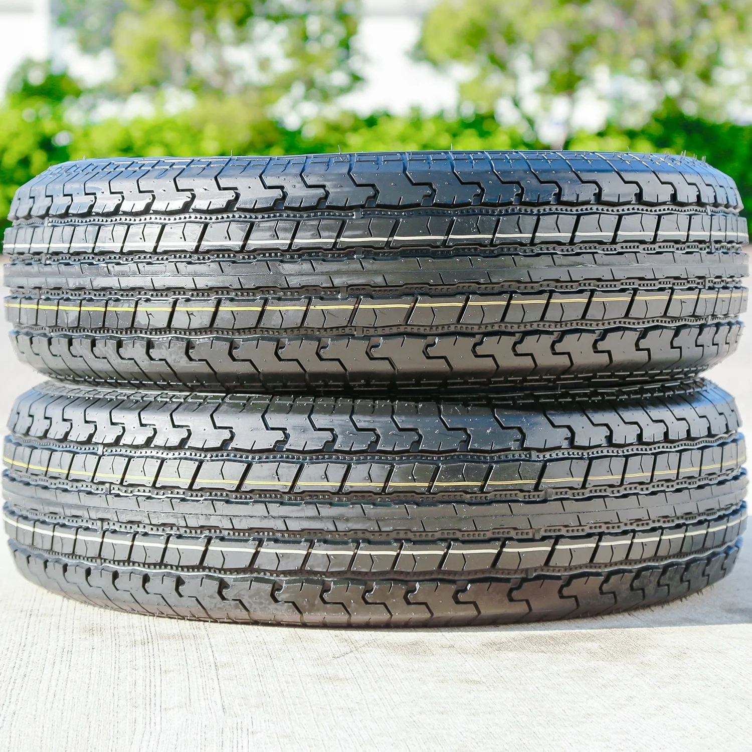Set of 4 Roundrule ST Hikee Semi - Steel ST205/75R14 205/75R14 105/101 L D 8 Ply Trailer Tires