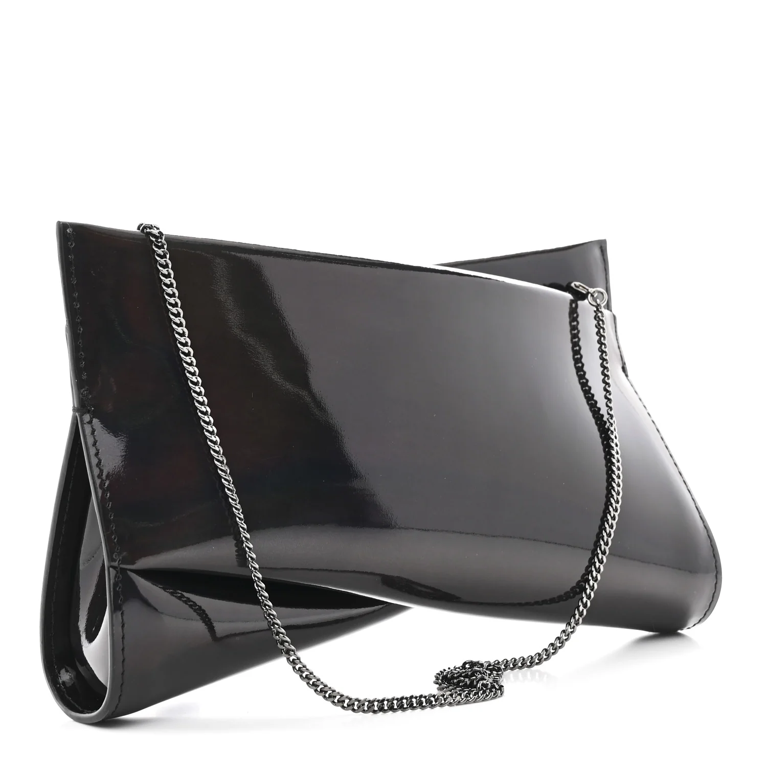 Patent Psychic Loubitwist Clutch Black