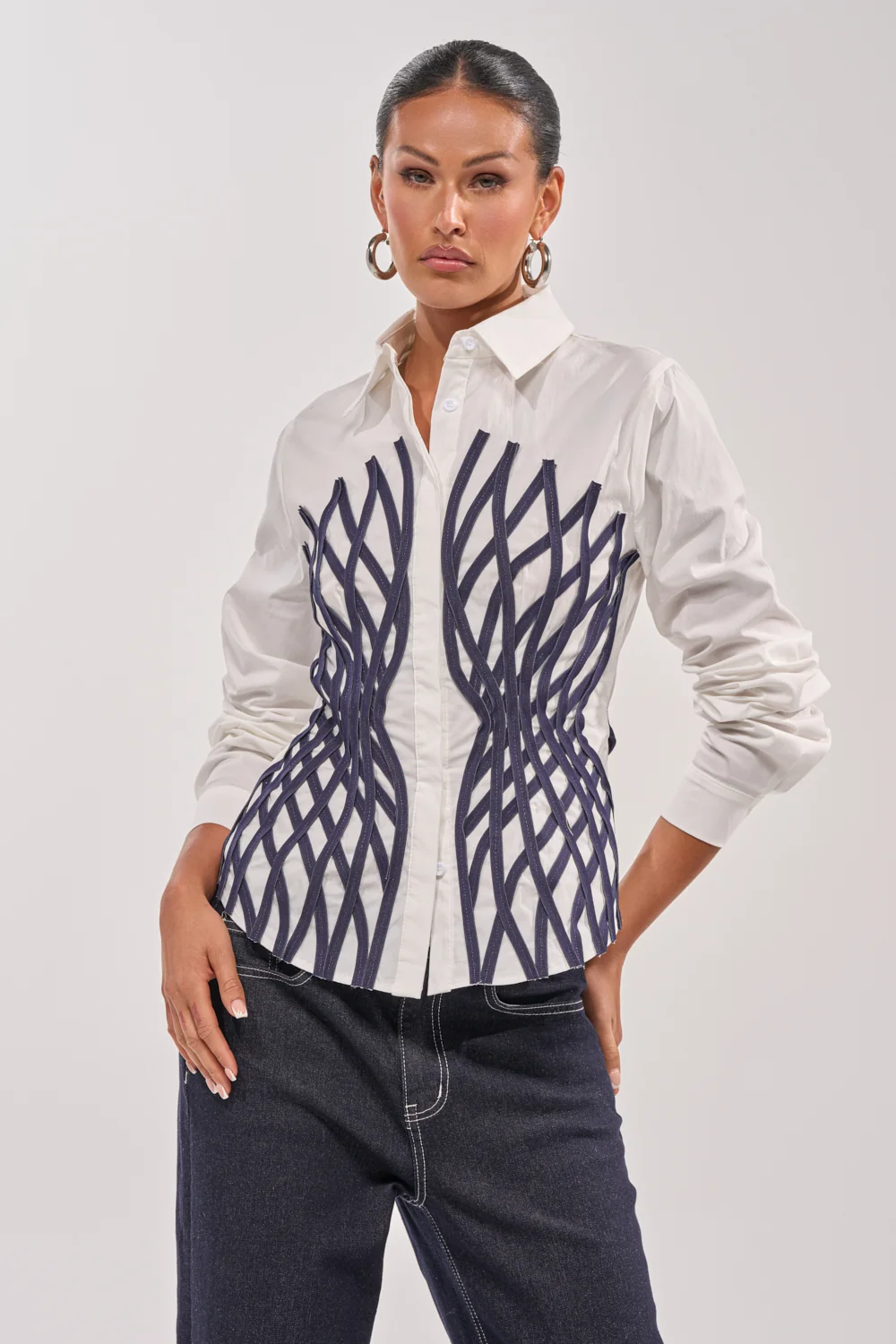 ON A NEW LEVEL POPLIN BUTTON DOWN - Akira Store