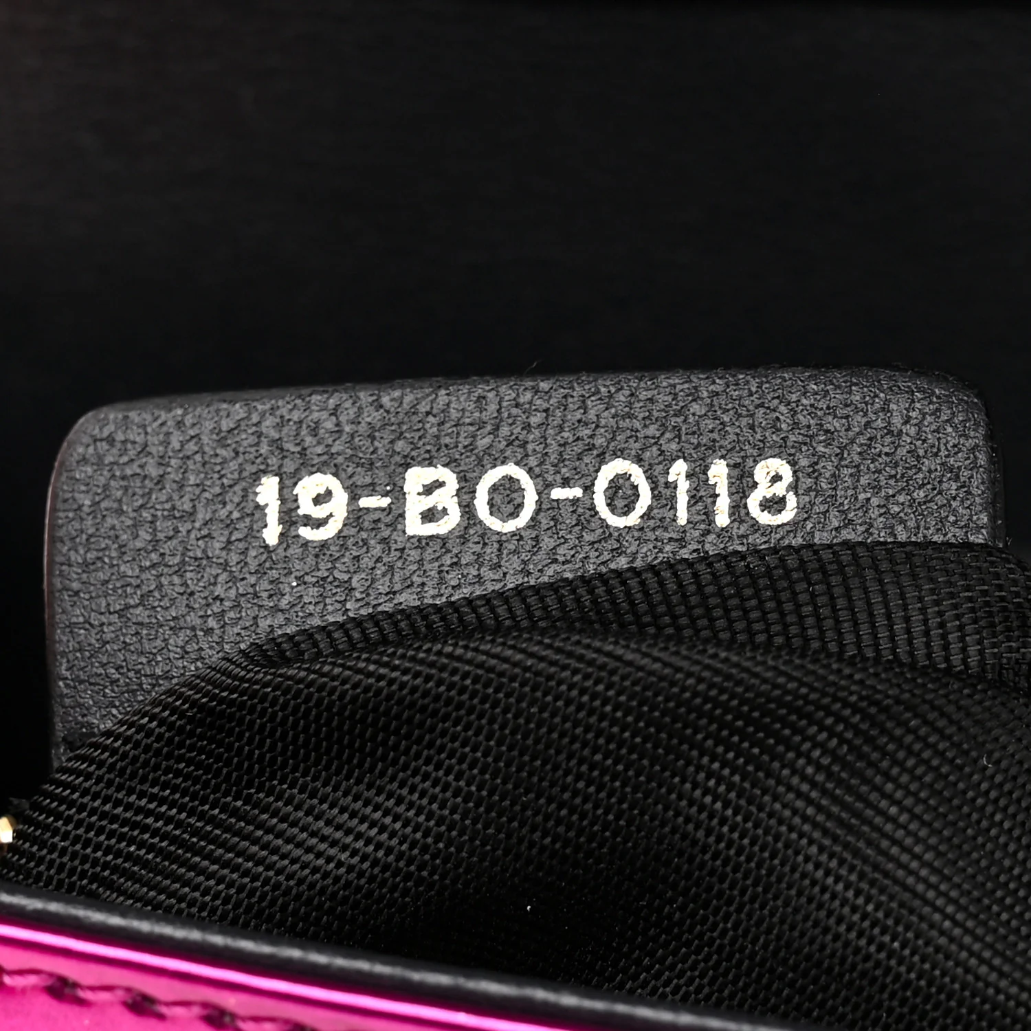 Metallic Patent Micro-Cannage Diorama Wallet on Chain Pouch Pink