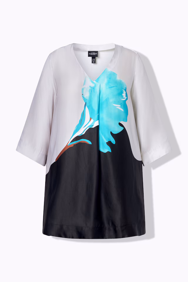 Satin Floral Motif Blouse