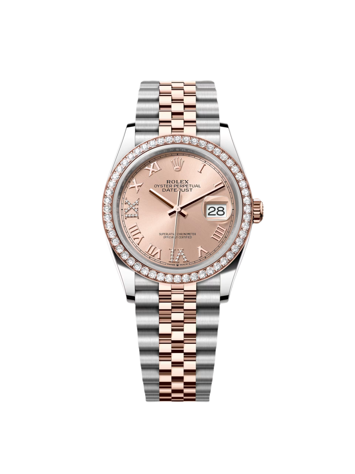 【Super Clone】RLX  Datejust 36mm 126281 Rose Dial Oyster 36mm Bracelet