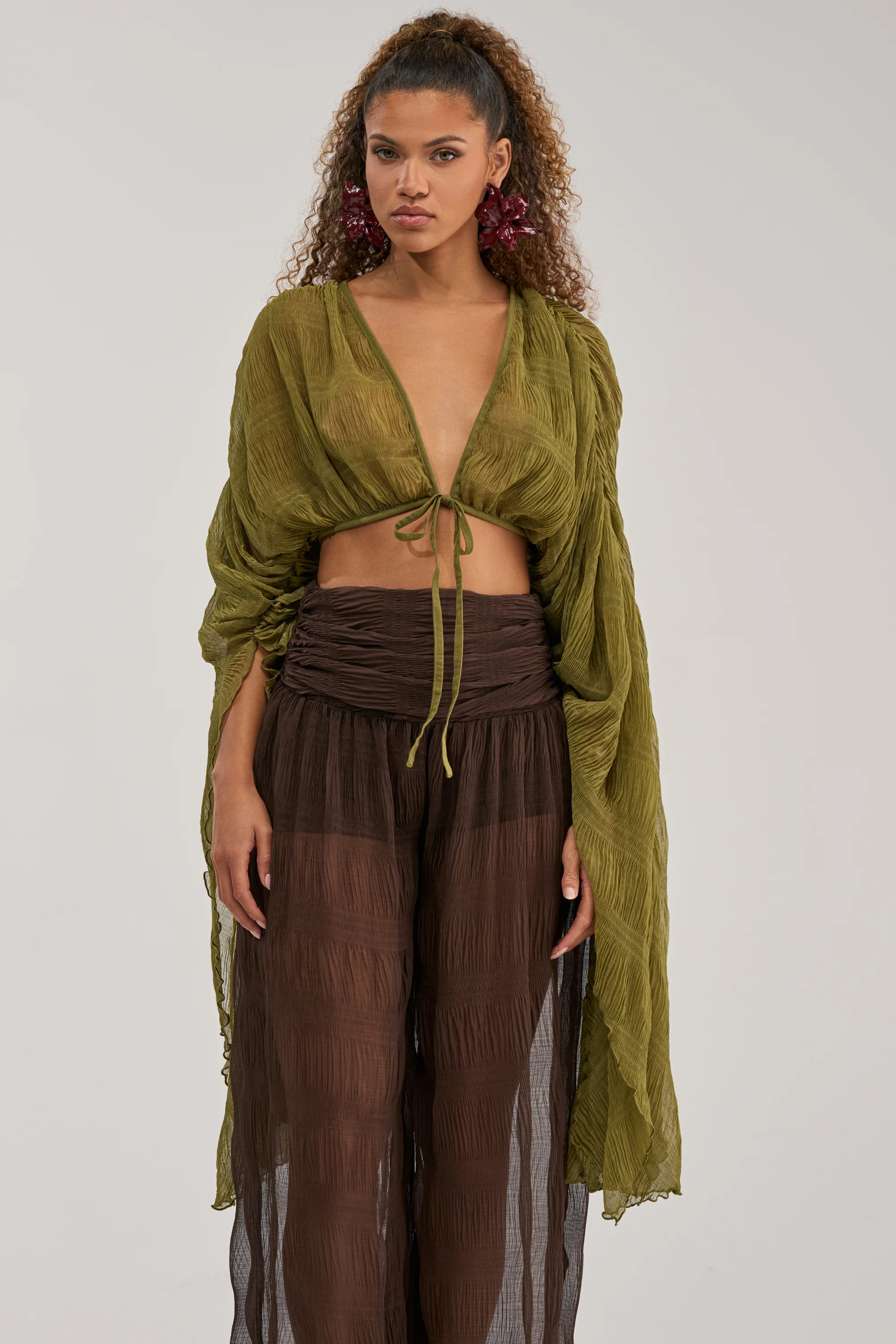 FORBIDDEN FOREST CHIFFON BLOUSE - Akira Store