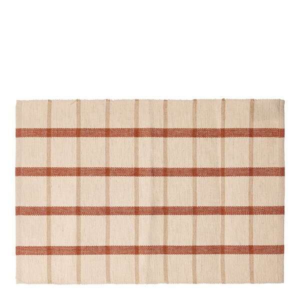 Eddy bordløper 100x35 cm rust/offwhite