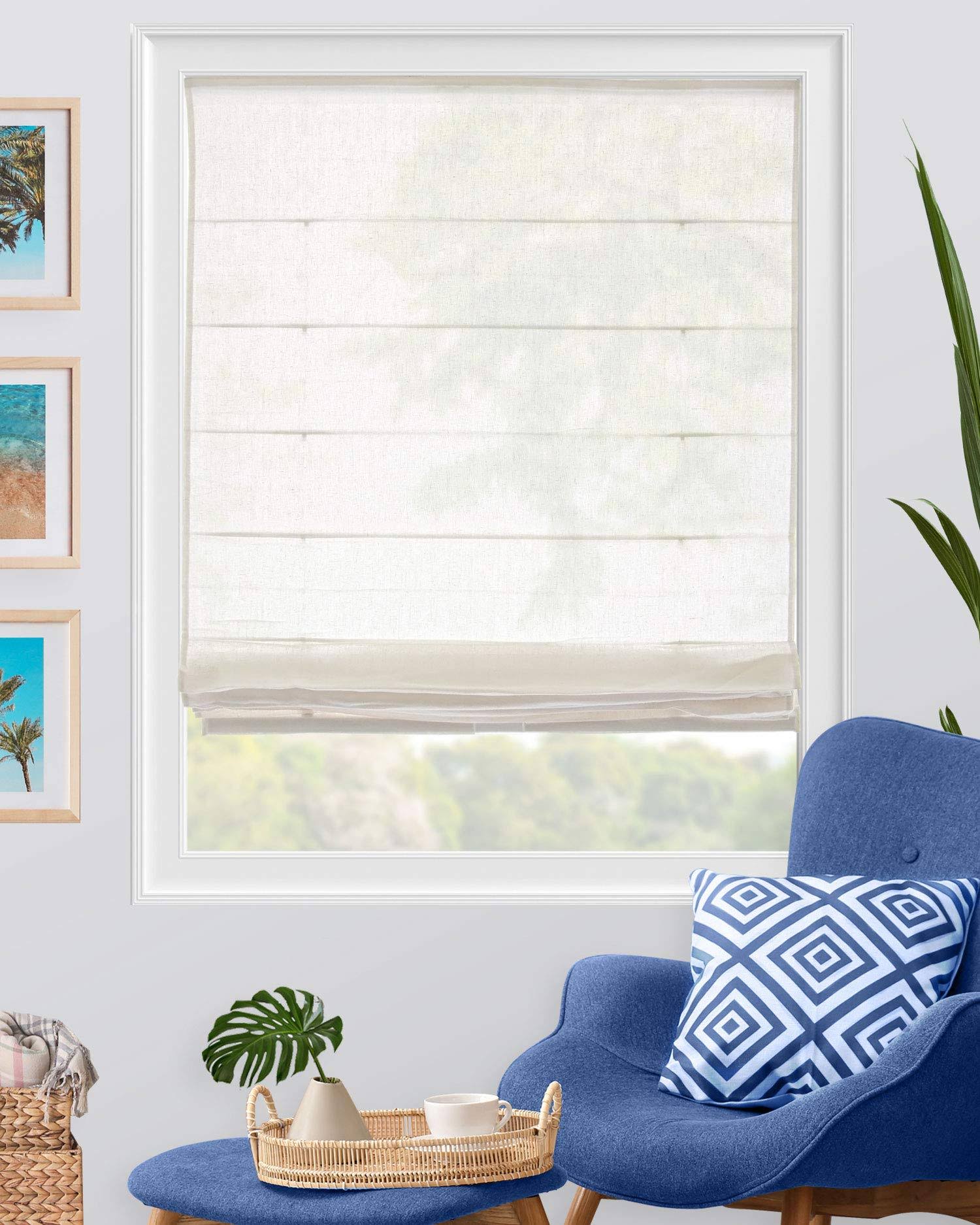 Chicology Cordless Roman Shades, Semi-Sheer - 23