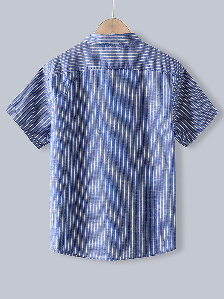Chemise à rayures en coton pour homme