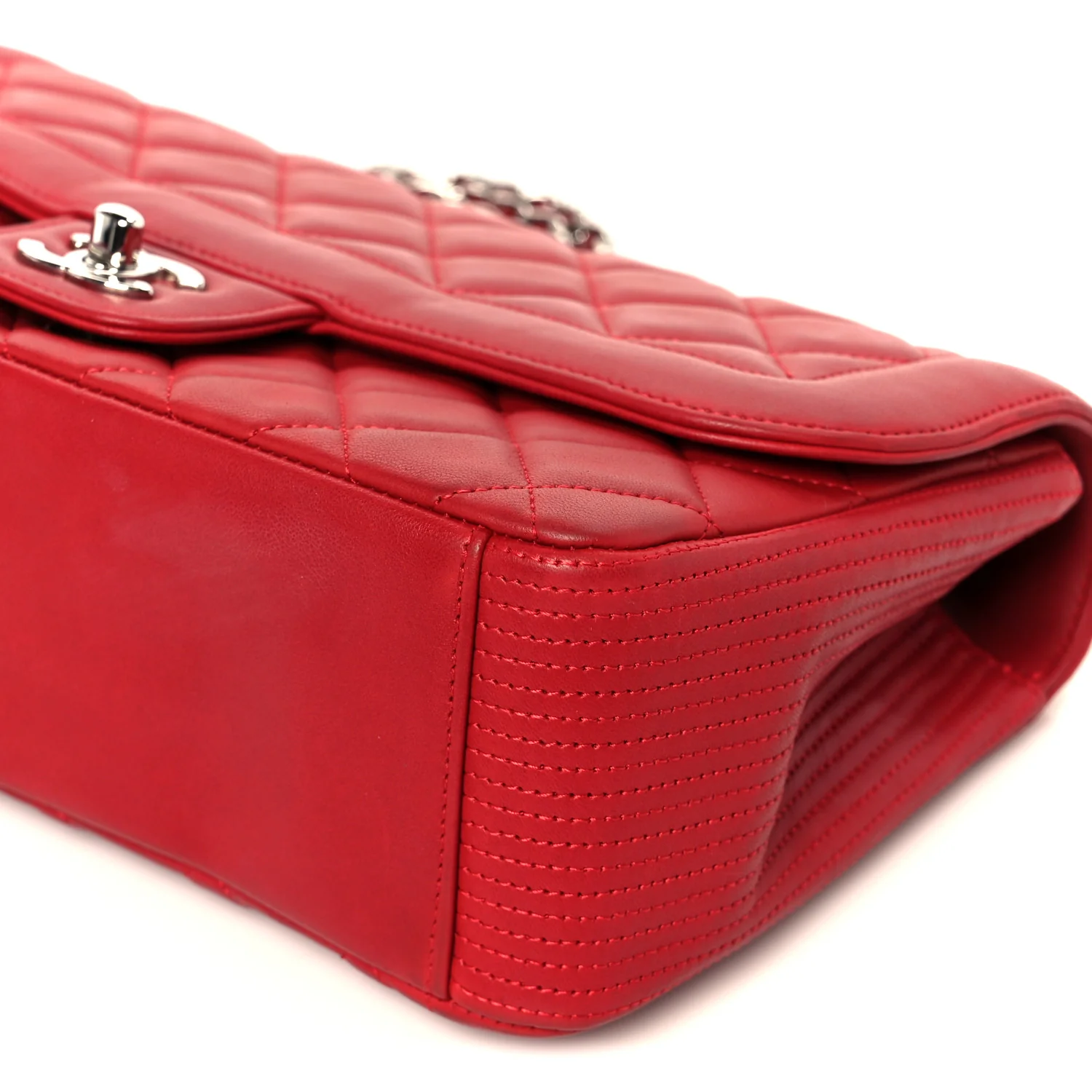 Lambskin Medium Coco Rider Flap Red