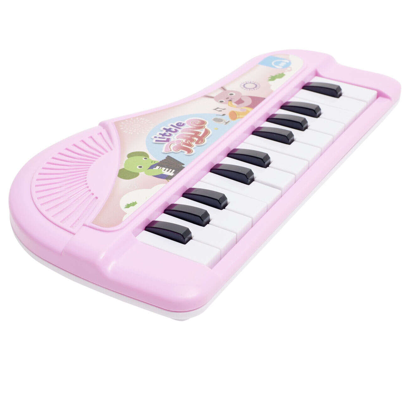 Mini piano électrique enfant plastique rose L20,5cm