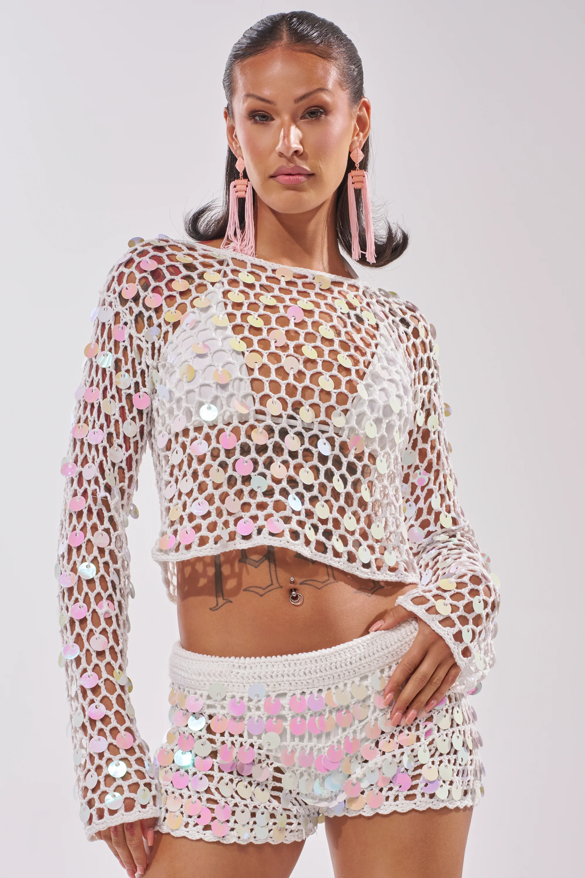 BEACH GIRLY CROCHET SWEATER - Akira Store