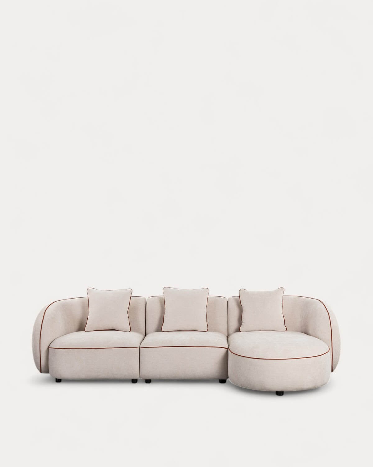 Ilham - Sofá Modular 3 Piezas Chaise Longue con Esquinero y Sillón de Tela Ilham