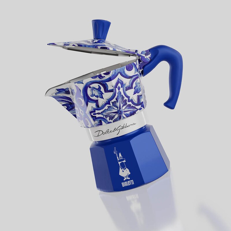 D&G espressokoker 250 ml 6-kopper blå