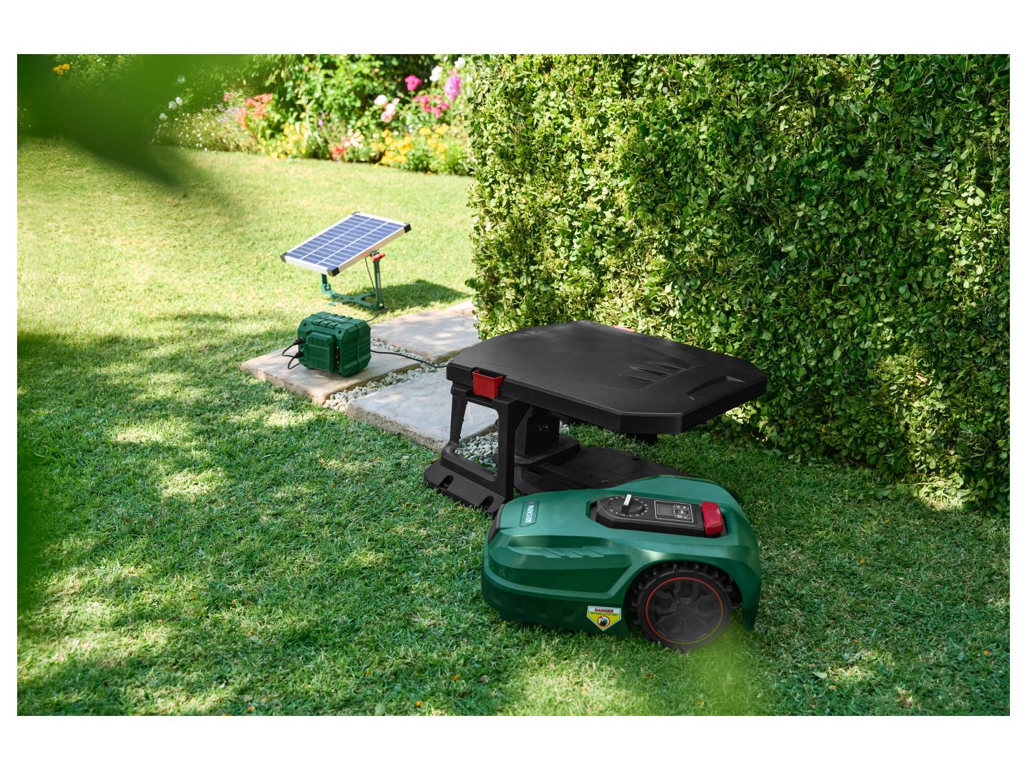 PARKSIDE Station de recharge solaire sans fil pour tondeuse robot PASLM 25 A1, 20 V