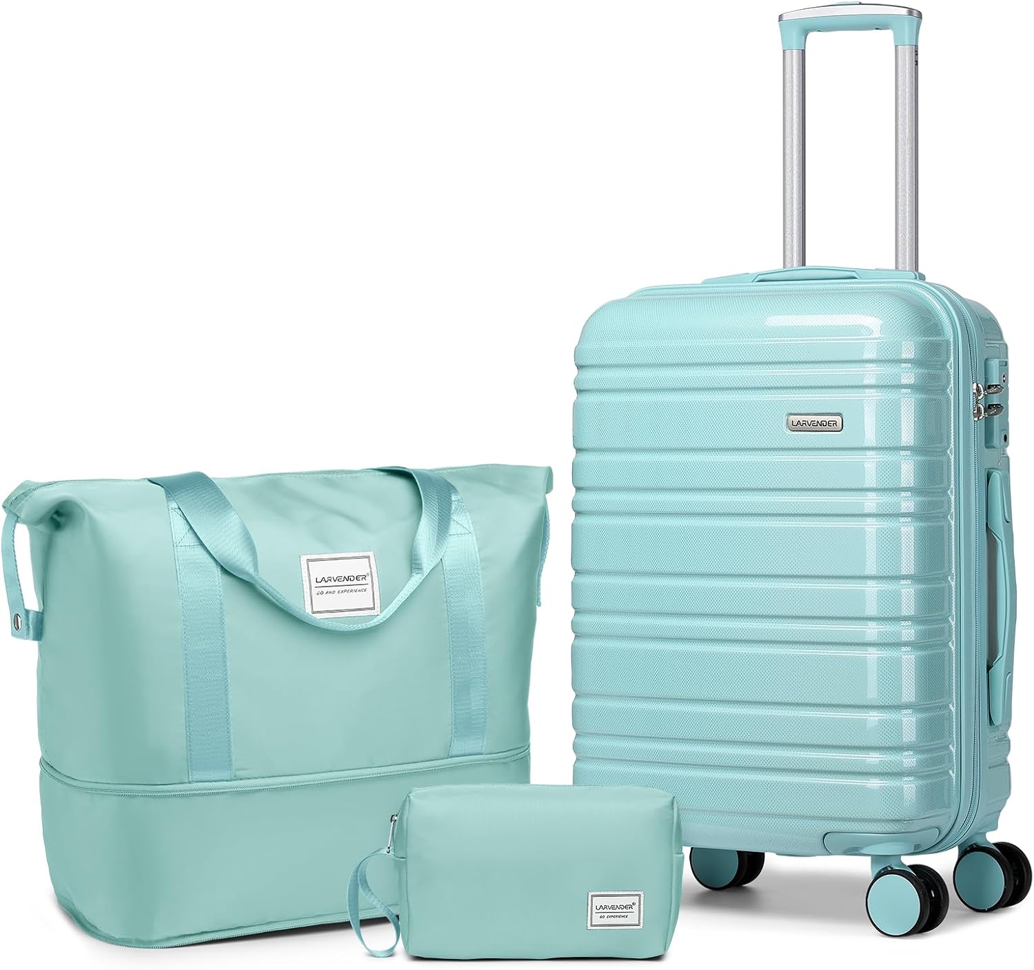 Ensemble de 6 valises, ensemble de valises rigides extensibles avec roulettes multidirectionnelles, ensemble de bagages à roulettes légers