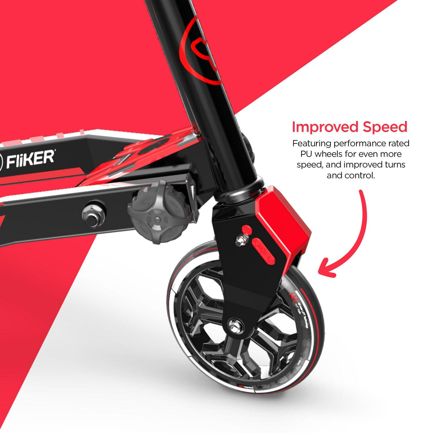 Y Fliker Lift | The Original Swing Wiggle Carving Scooter for Kids Age 7+ (Red) - Image 3