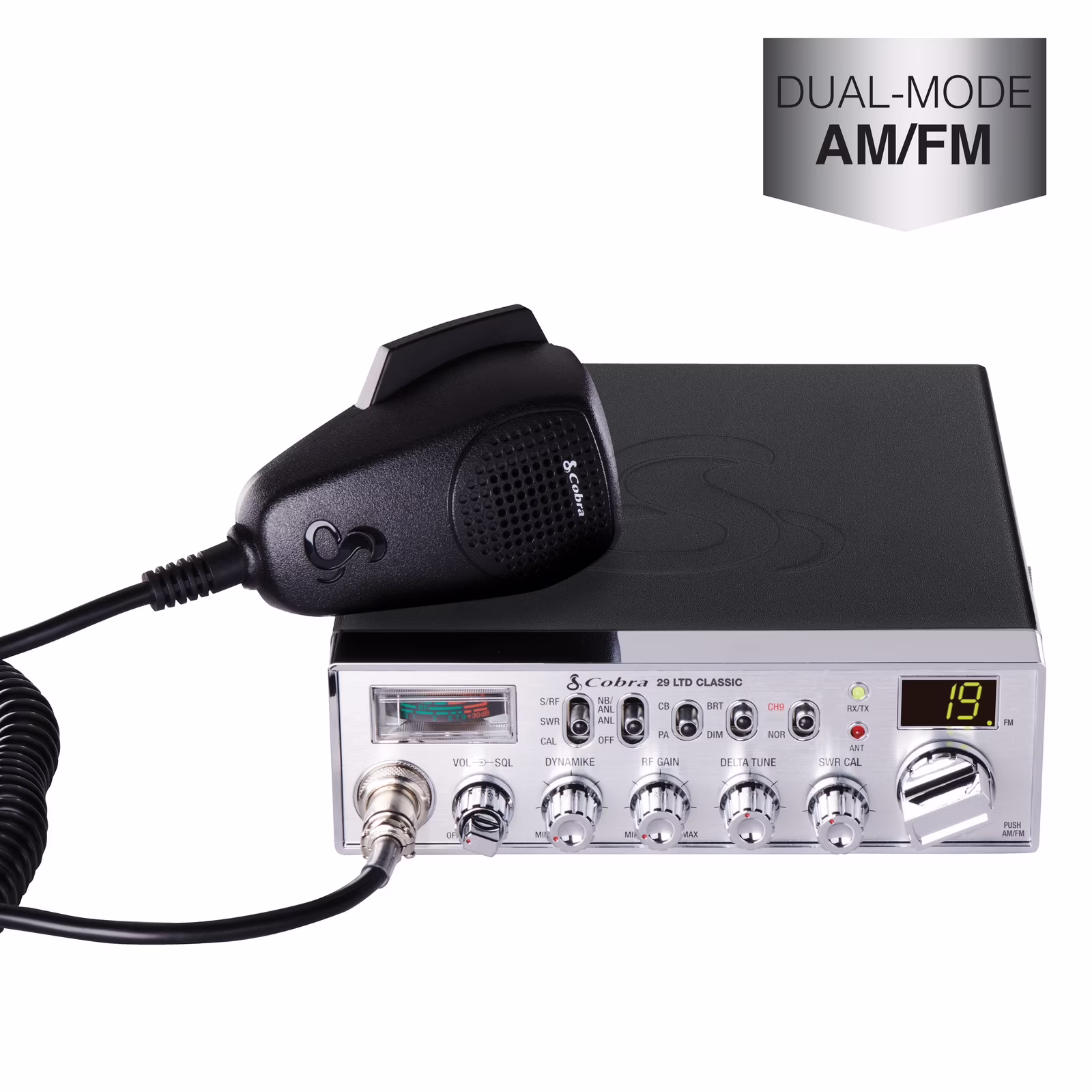 29 LTD AM/FM Classic Professional CB Radio, 40 Channels, 4 Watts, Instant Channel 9, SWR Calibration