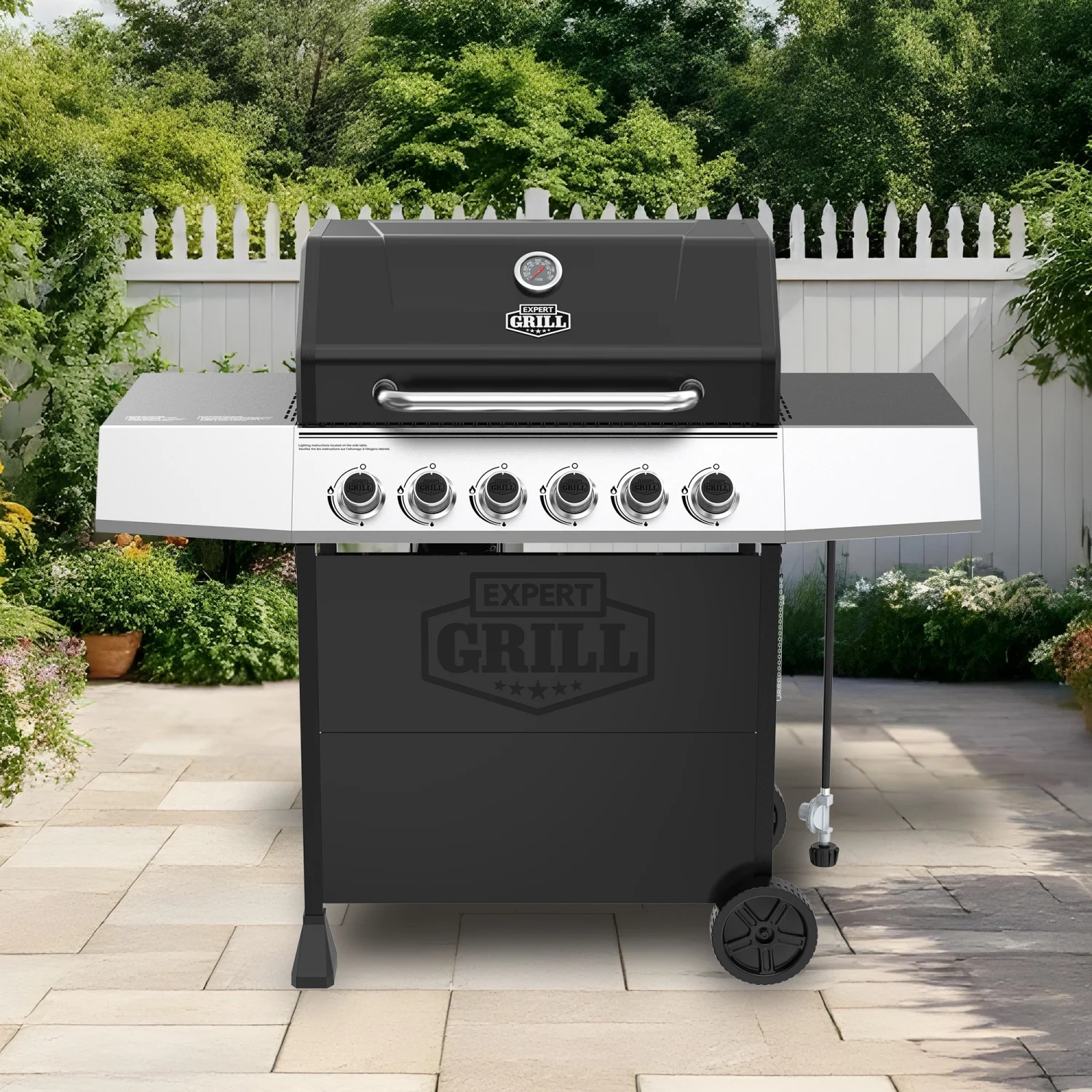Expert Grill 5 Burner Propane Gas Grill with Side Burner