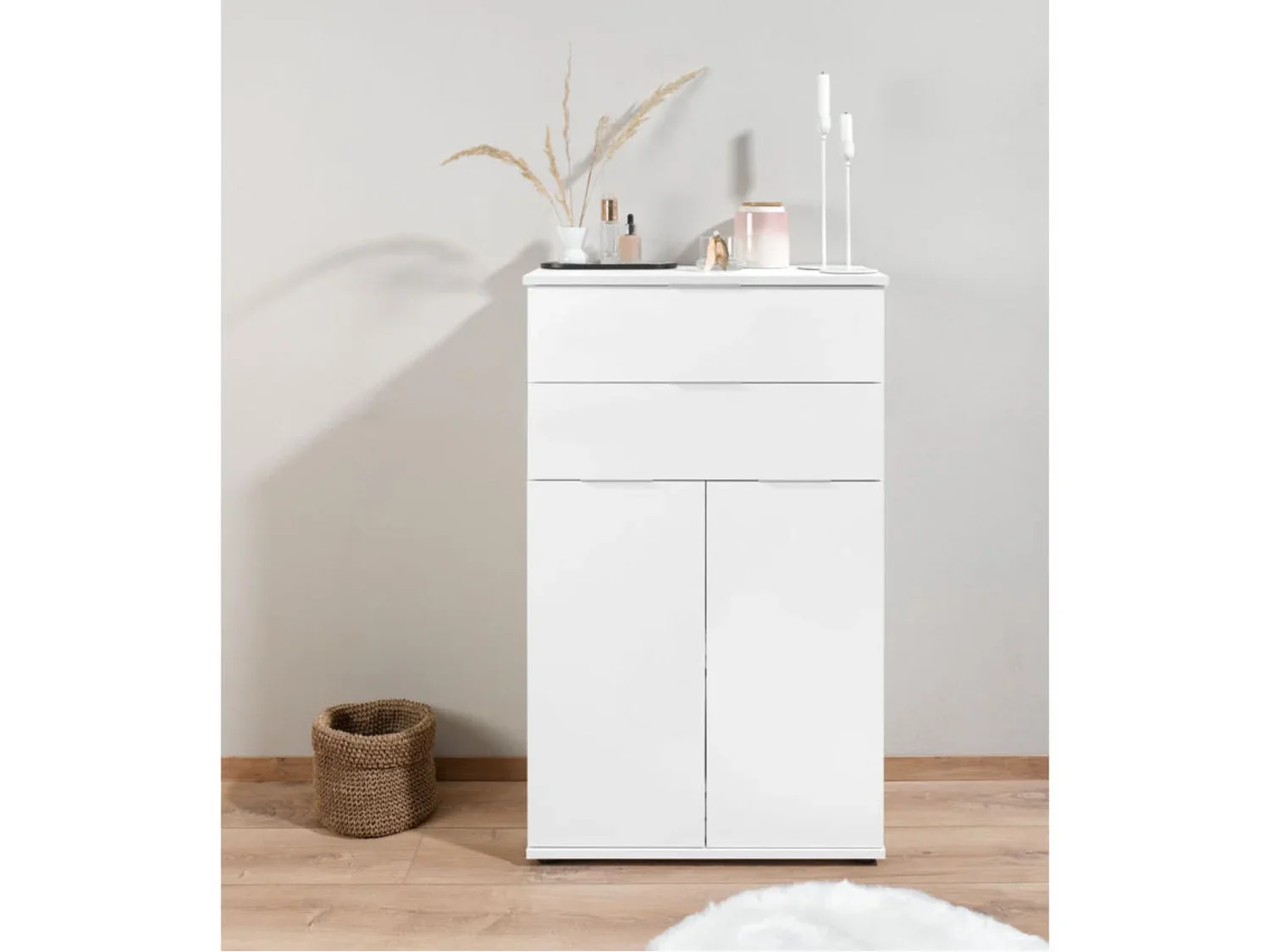 LIVARNO home Meuble bas Liverpool, 57,6 x 94,8 x 32,9 cm, blanc