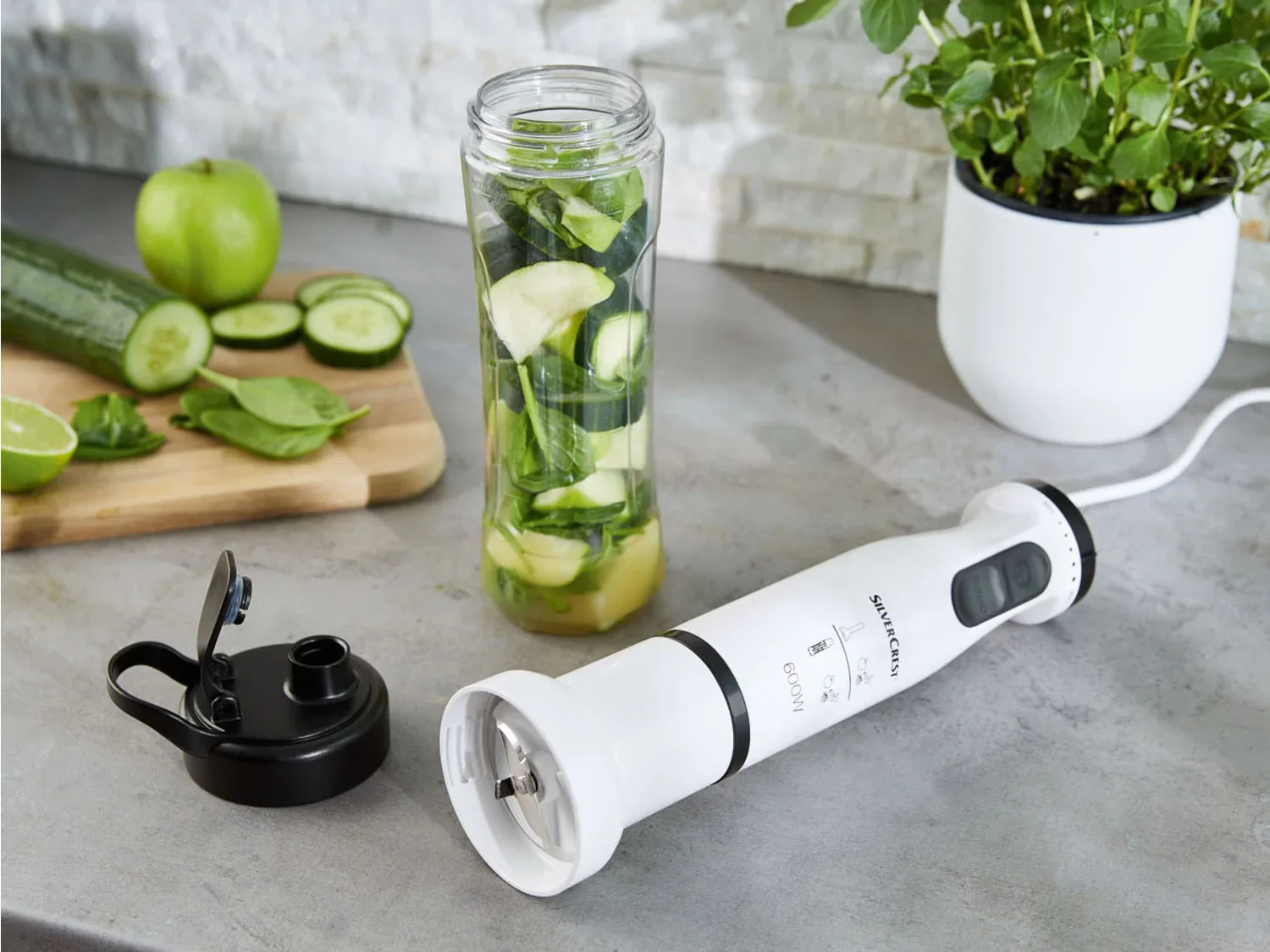 SILVERCREST KITCHEN TOOLS Mixeur plongeant avec appareil  smoothies SSMS 600 A1, 600 W