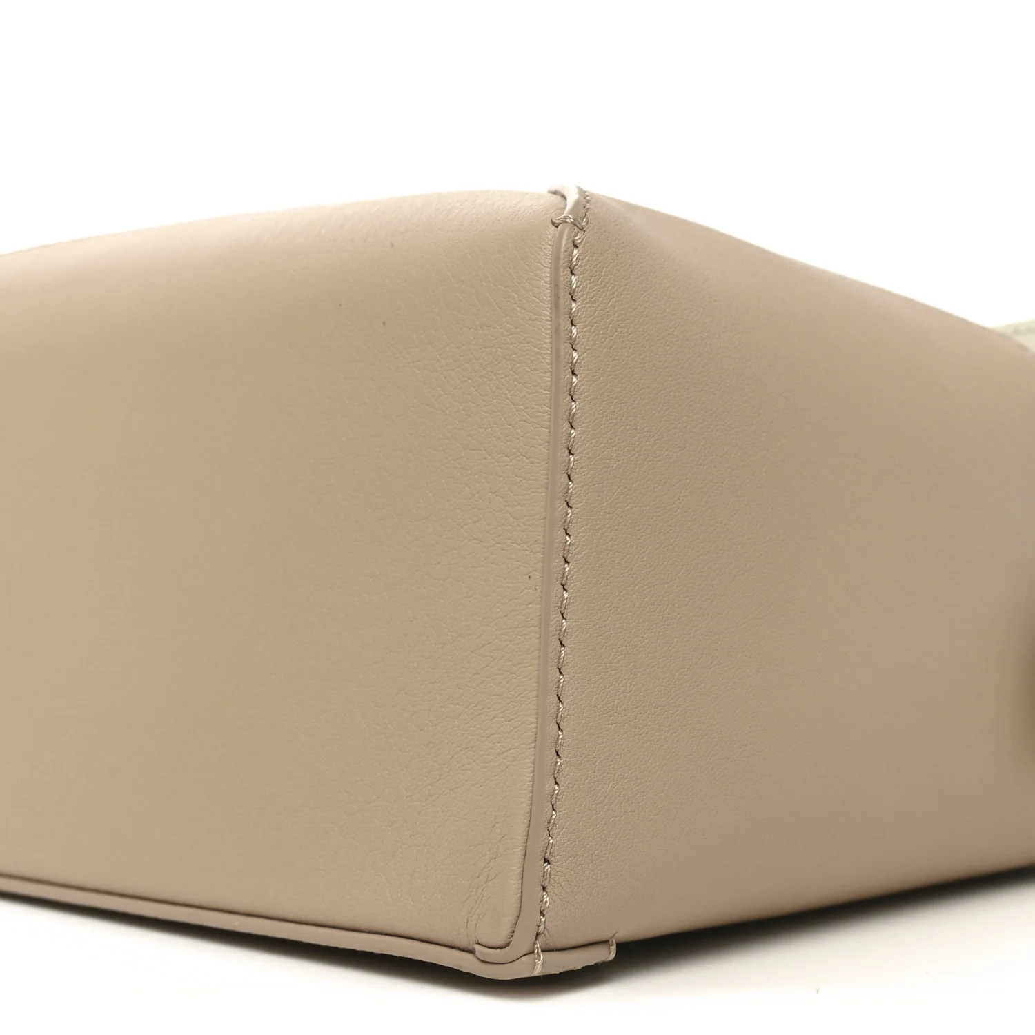 Classic Calfskin Small Puzzle Edge Bag Soft White Paper Craft
