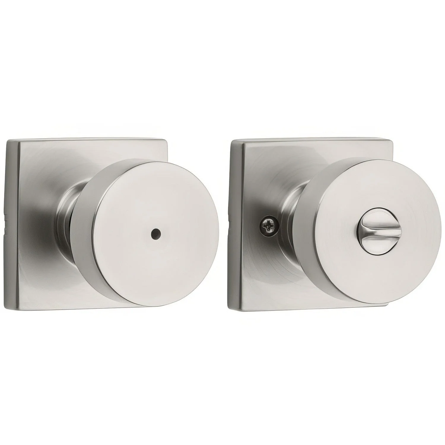 Kwikset 730PSKSQT Pismo Privacy Door Knob with Square Rose - TA Screen Specialist, Inc.