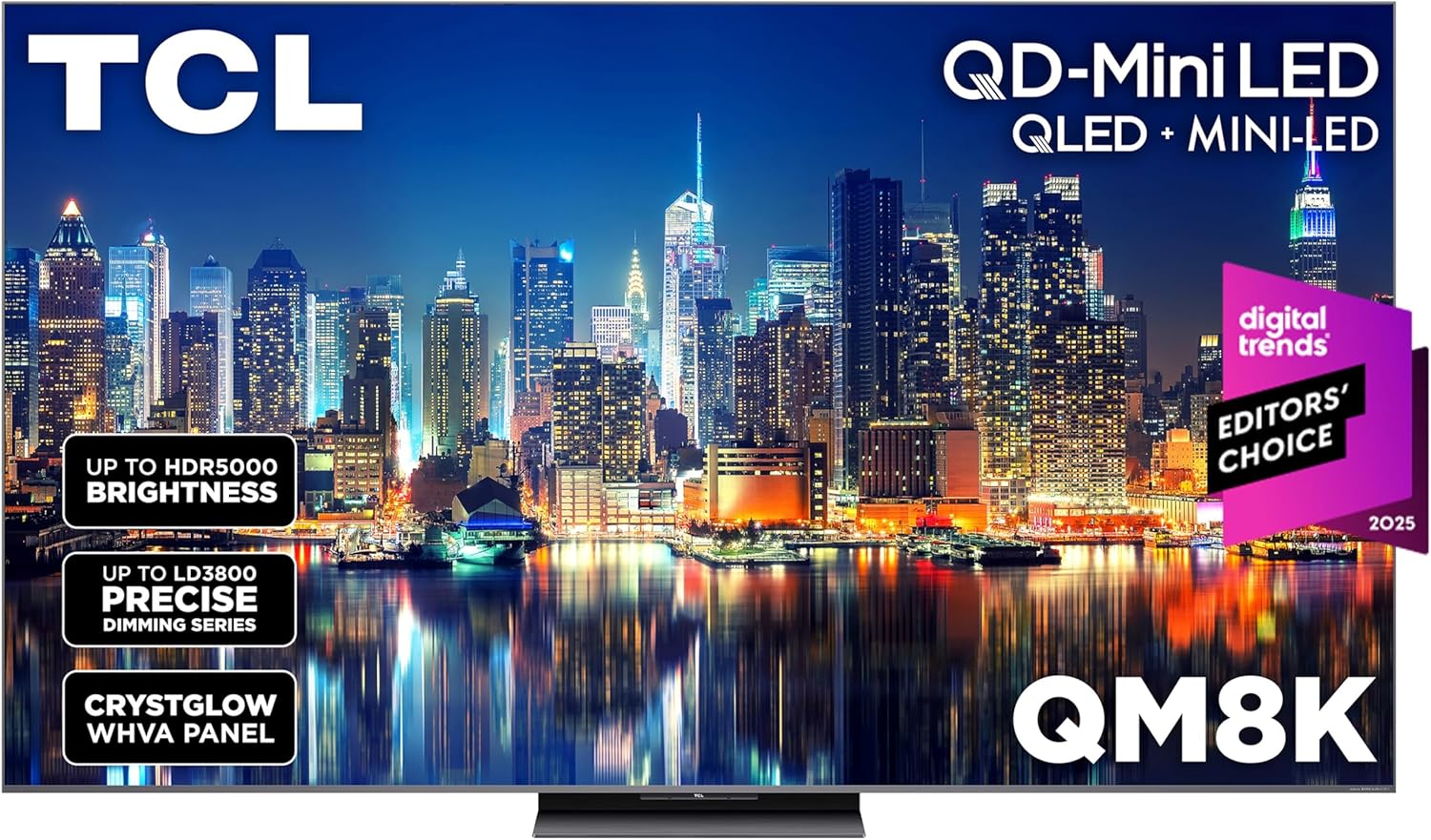 TCL 65 Inch Class QM8K Series | Mini LED QLED 4K HDR | 65QM8K  2025 Model | 120HZ-144HZ Anti Reflective Wide Angle Screen Smart Google TV Dolby Atmos | Voice Remote Alexa Gaming Streaming Television