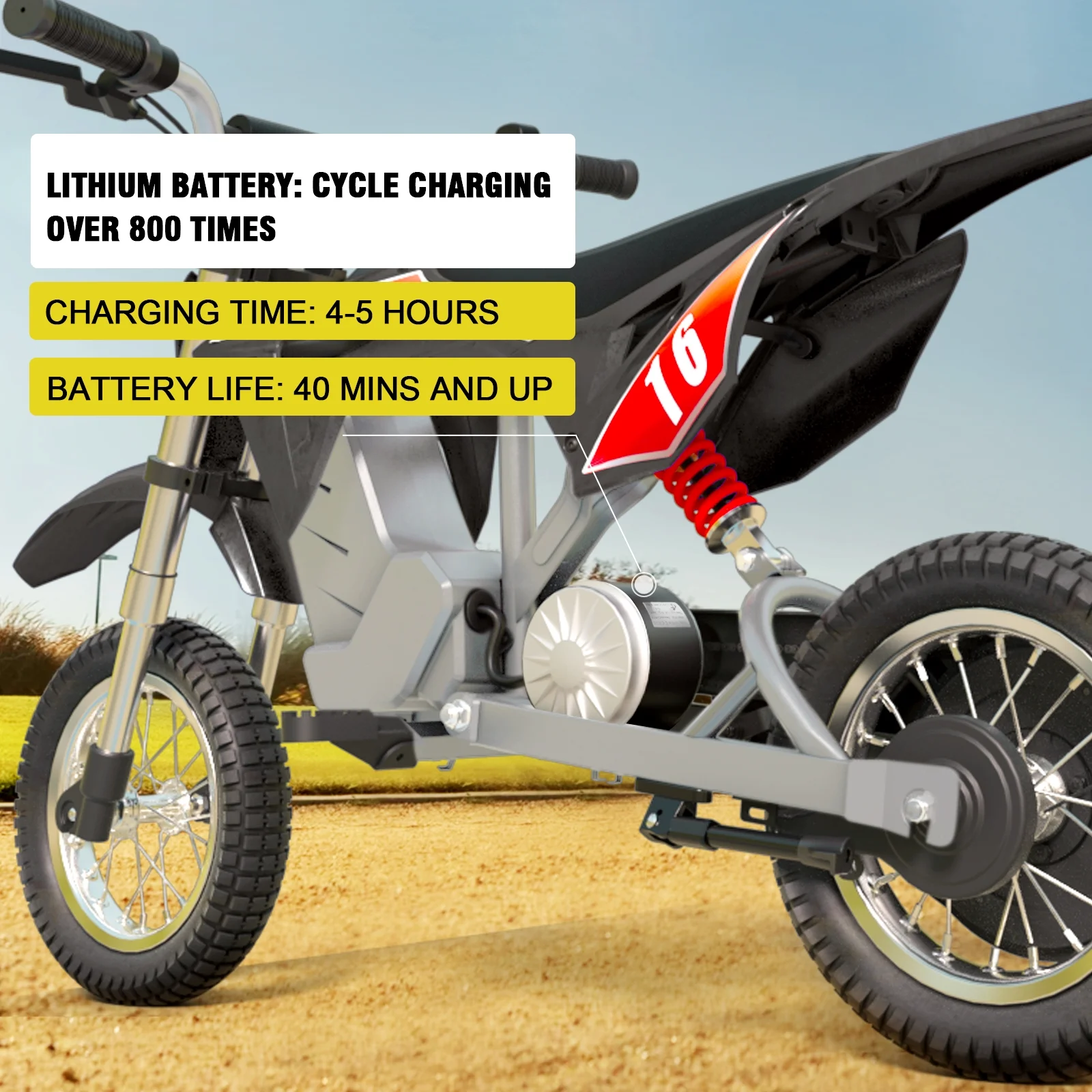 DK1 Electric 300W Dirt Bike, for 3 Years to 13 Years Blue(Blue) - Image 10