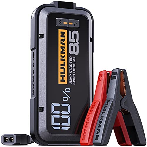 Démarreur de secours 2000 A 20000 mAh pour moteurs essence jusqu'à 8,5 L et diesel jusqu'à 6 L