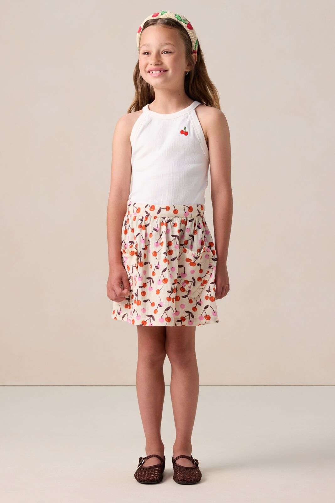 Wit singlet met artwork