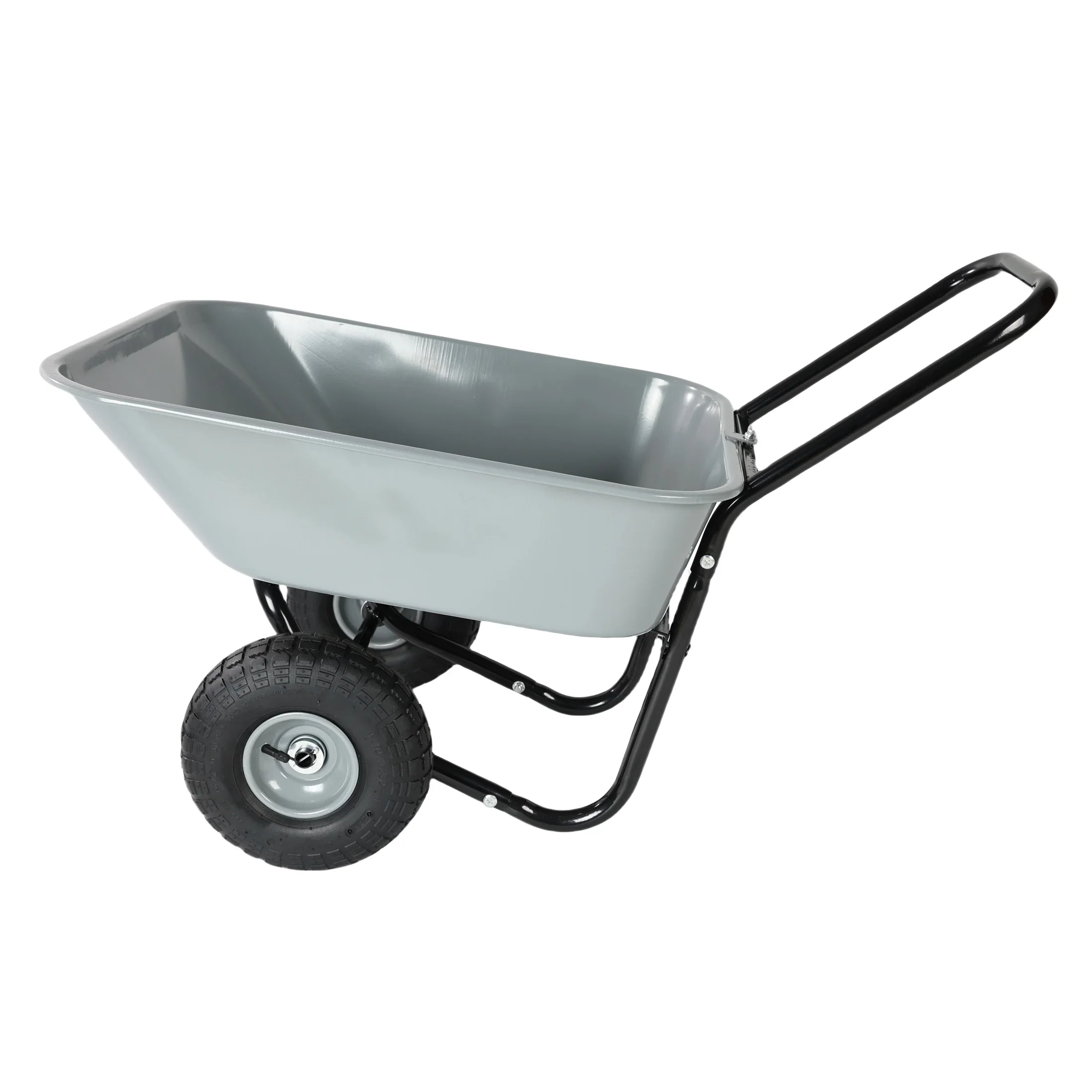Unbranded Garden Cart with 10-Inch Pneumatic Wheels, Yellow and Black