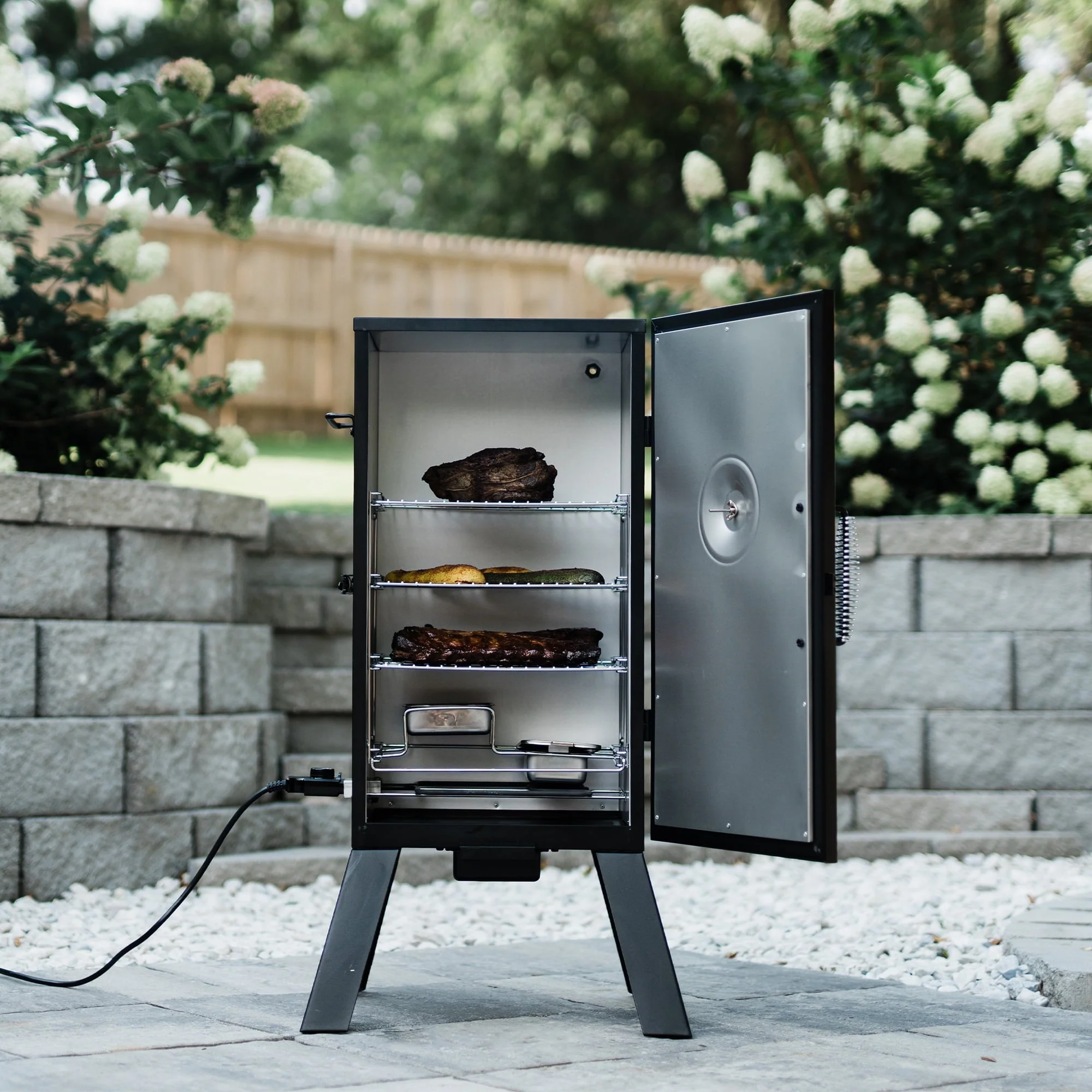 30-inch Analog Electric Smoker in Black - Image 8