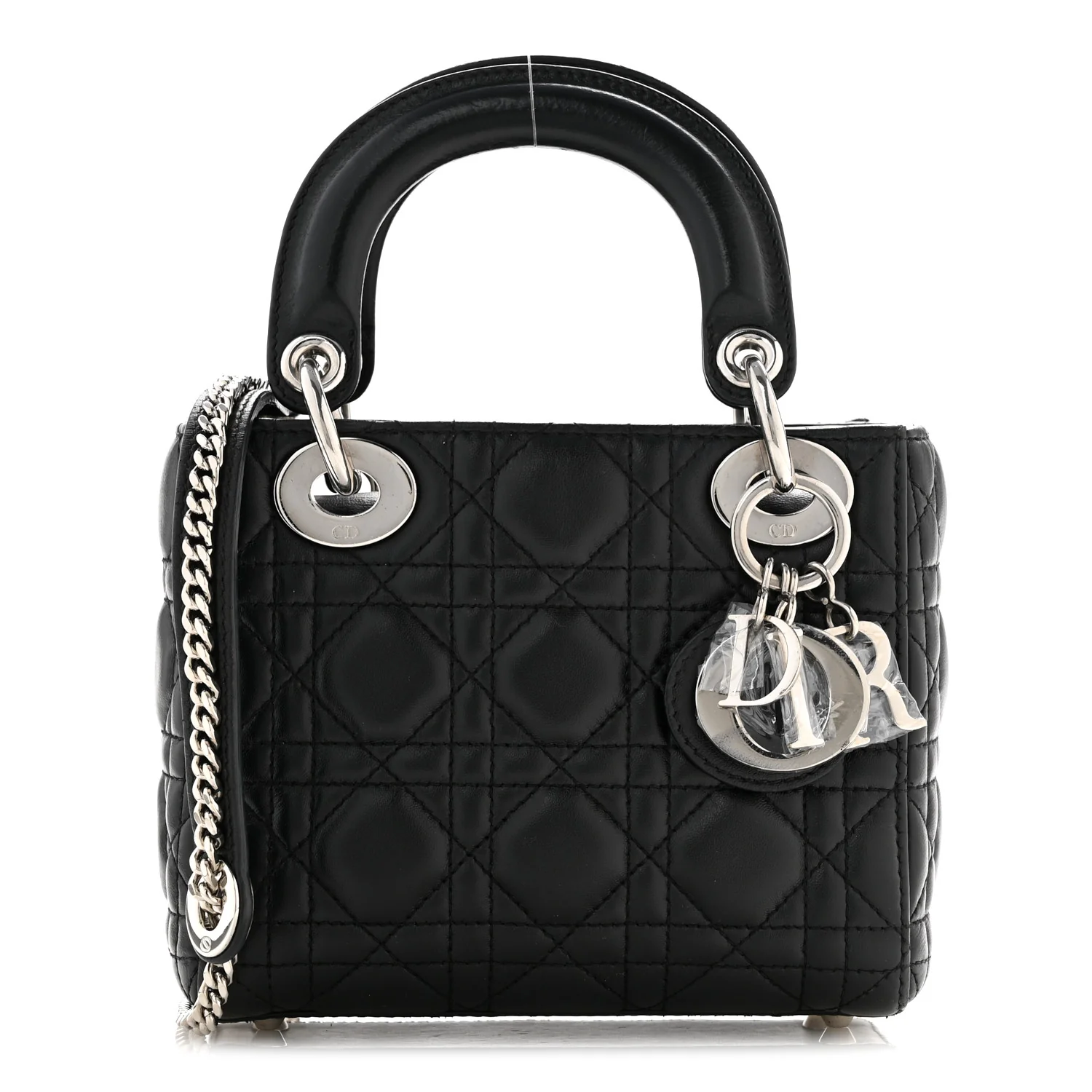 Lambskin Cannage Mini Lady Dior Black
