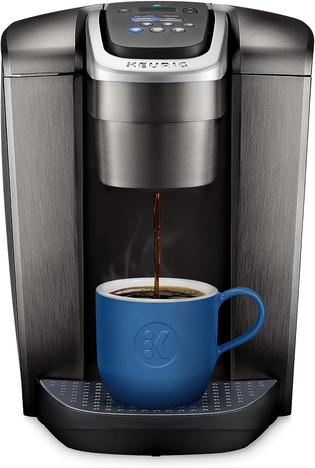 Cafetière à dosettes K-Cup Keurig K-Elite à portion individuelle, couleur ardoise brossée, capacité de 355 ml (12 oz).
