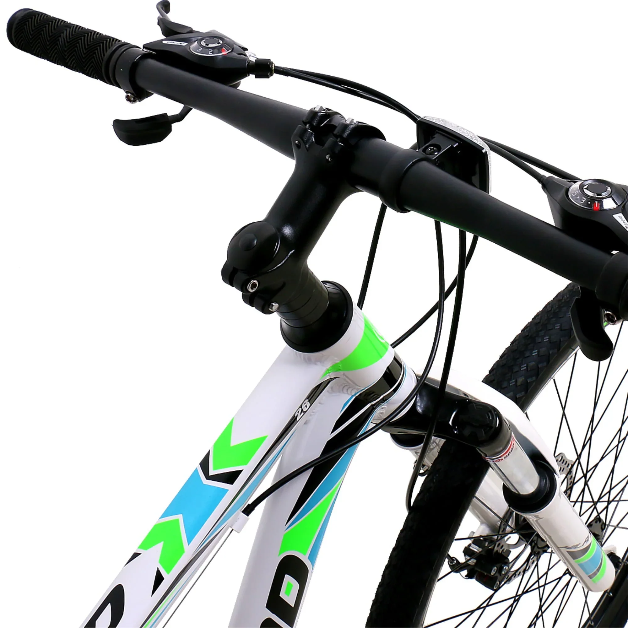Hiland Mountain Bike, Shimano 21 Speeds Drivetrain,Aluminum Frame 26 inch Wheels, Men's MTB Bicycle, White
