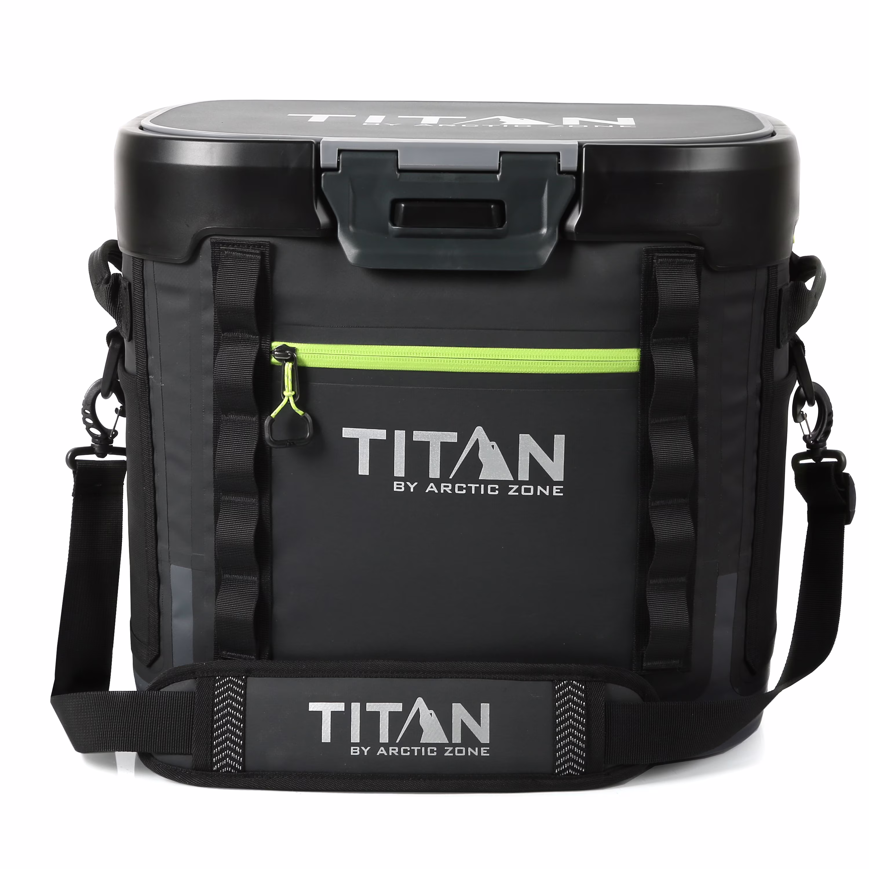 by 36 Can, 24 Quart Welded Soft Cooler with Waterproof Exterior Leak Proof Latch, Black