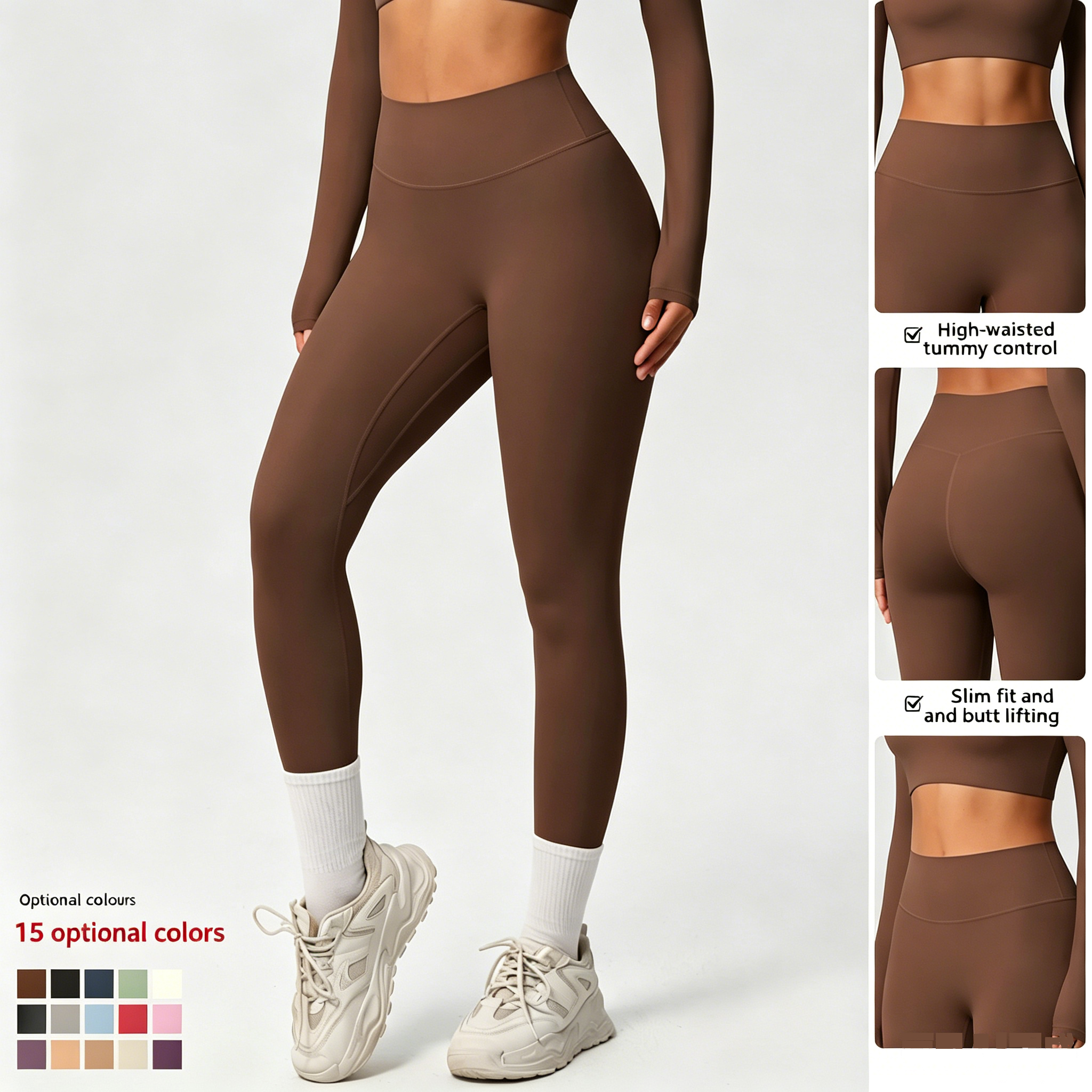 High-waisted quick-drying base layer fitness wear yoga pants