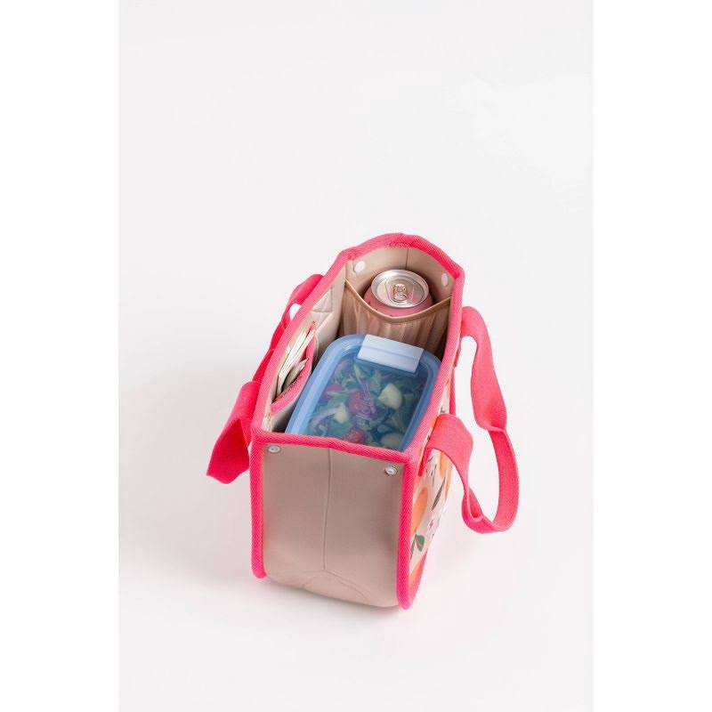 Ello Fruit Print Food Storage Container Lunch Bag Pink
