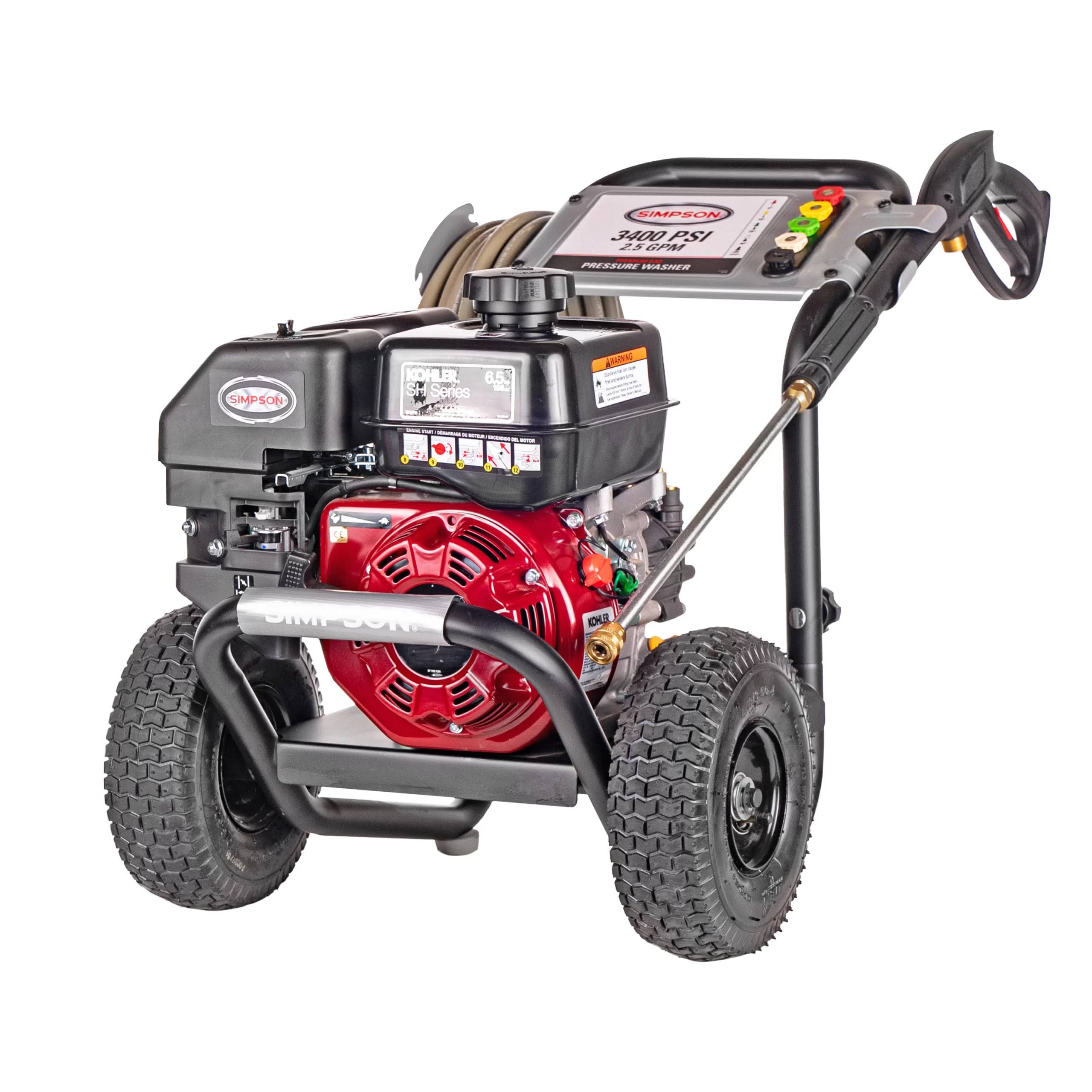 Simpson MegaShot Kohler 3400 PSI Gas 2.5 GPM Pressure Washer