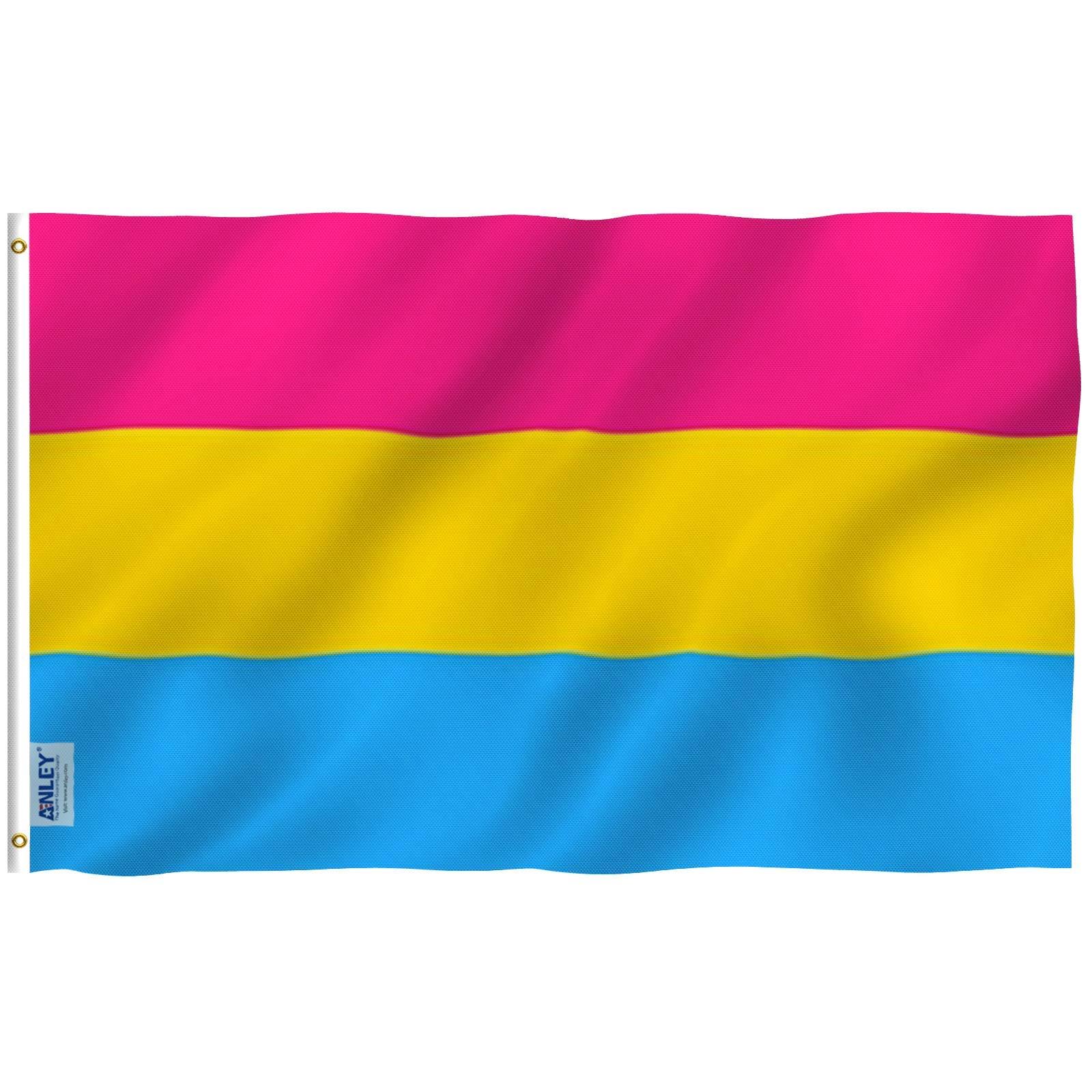 Anley Fly Breeze 3x5 ft Pansexual Pride Flag Vivid Color Omnisexual Lgbt Flags